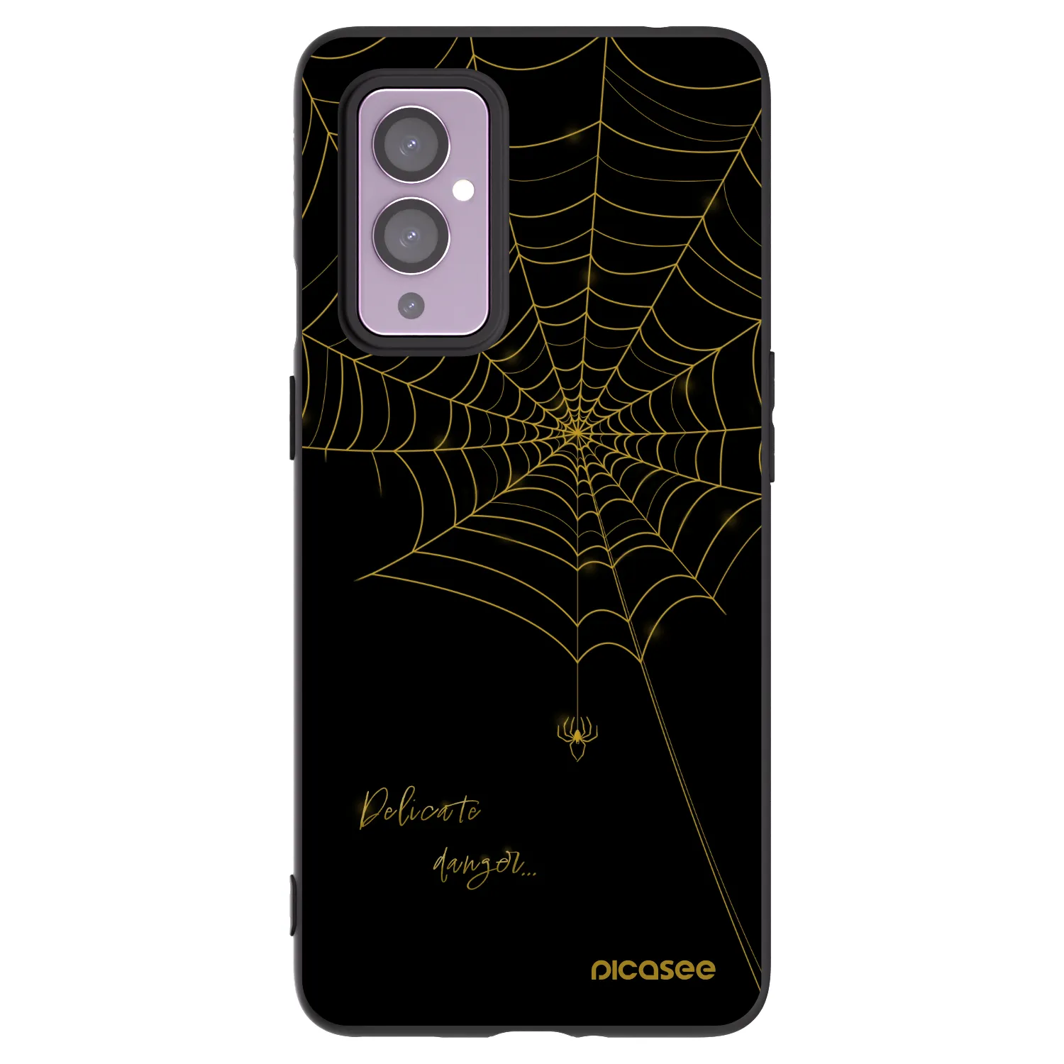 Picasee silikonski črni ovitek za OnePlus 9 - Delicate danger