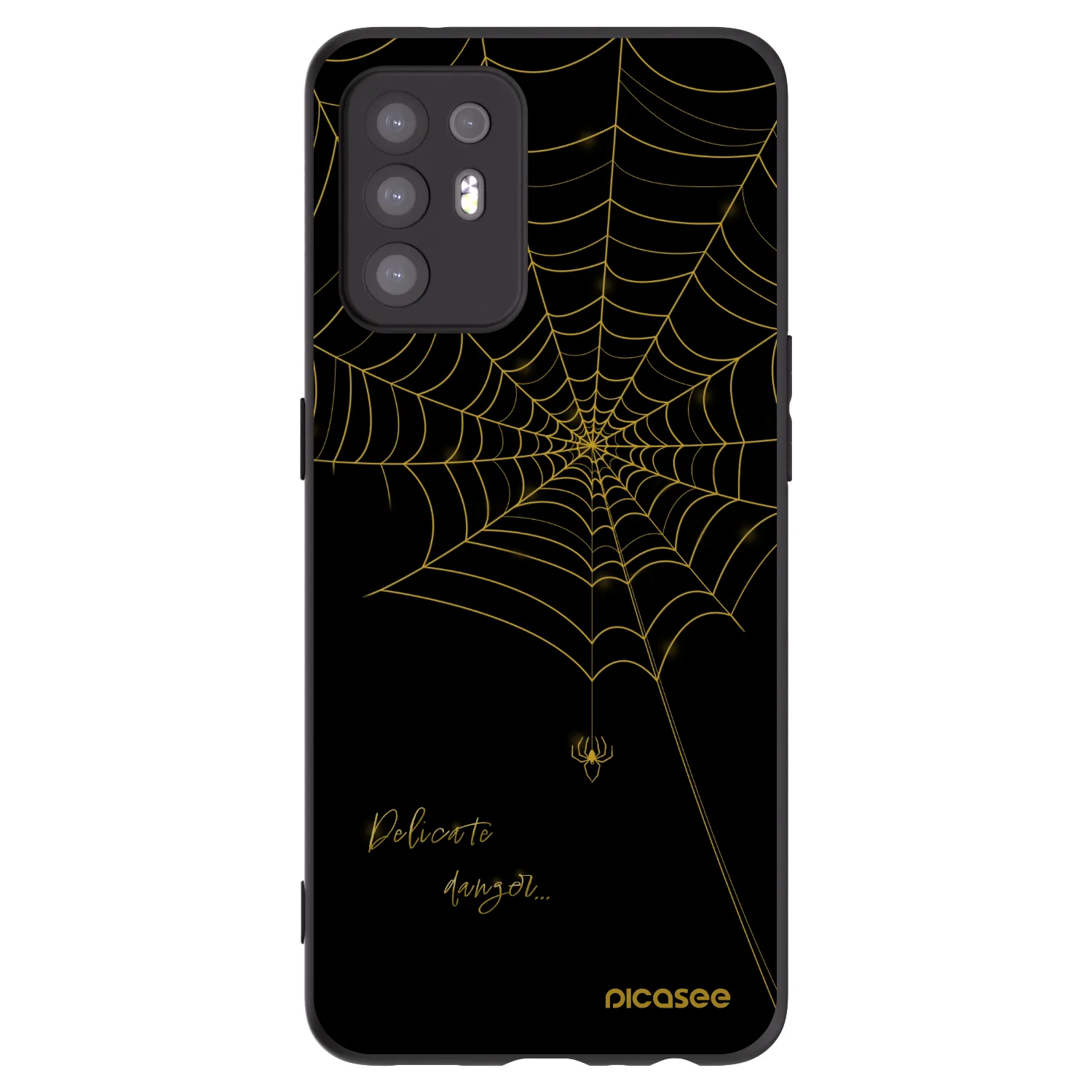 Picasee silikonski črni ovitek za OPPO A94 5G - Delicate danger