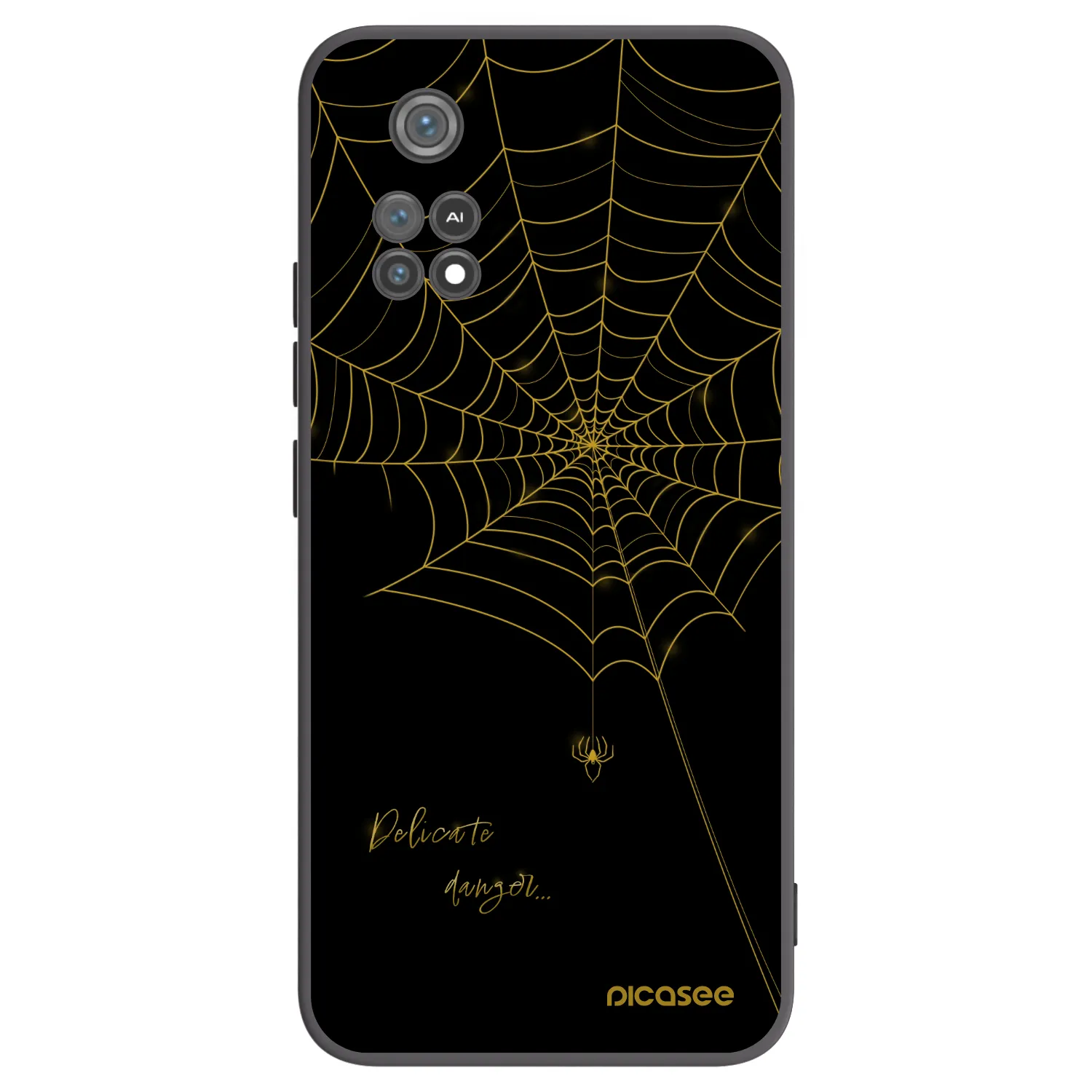 Picasee silikonski črni ovitek za Xiaomi Poco M4 Pro - Delicate danger