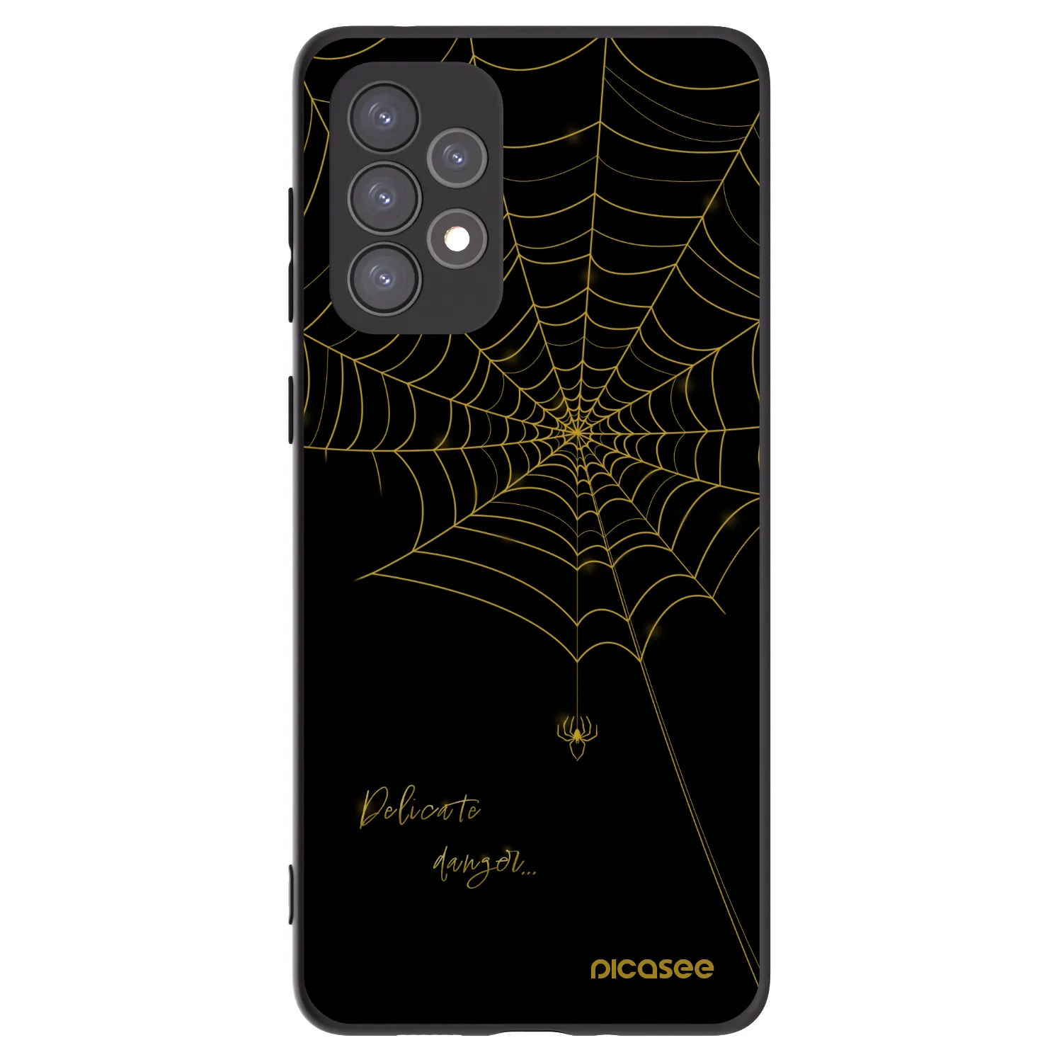 Picasee silikonski črni ovitek za Samsung Galaxy A73 5G - Delicate danger