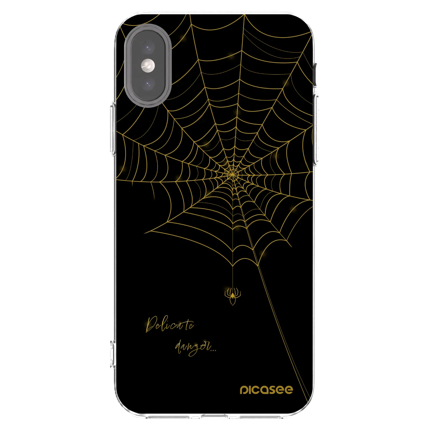Picasee silikonski prozorni ovitek za Apple iPhone X/XS - Delicate danger