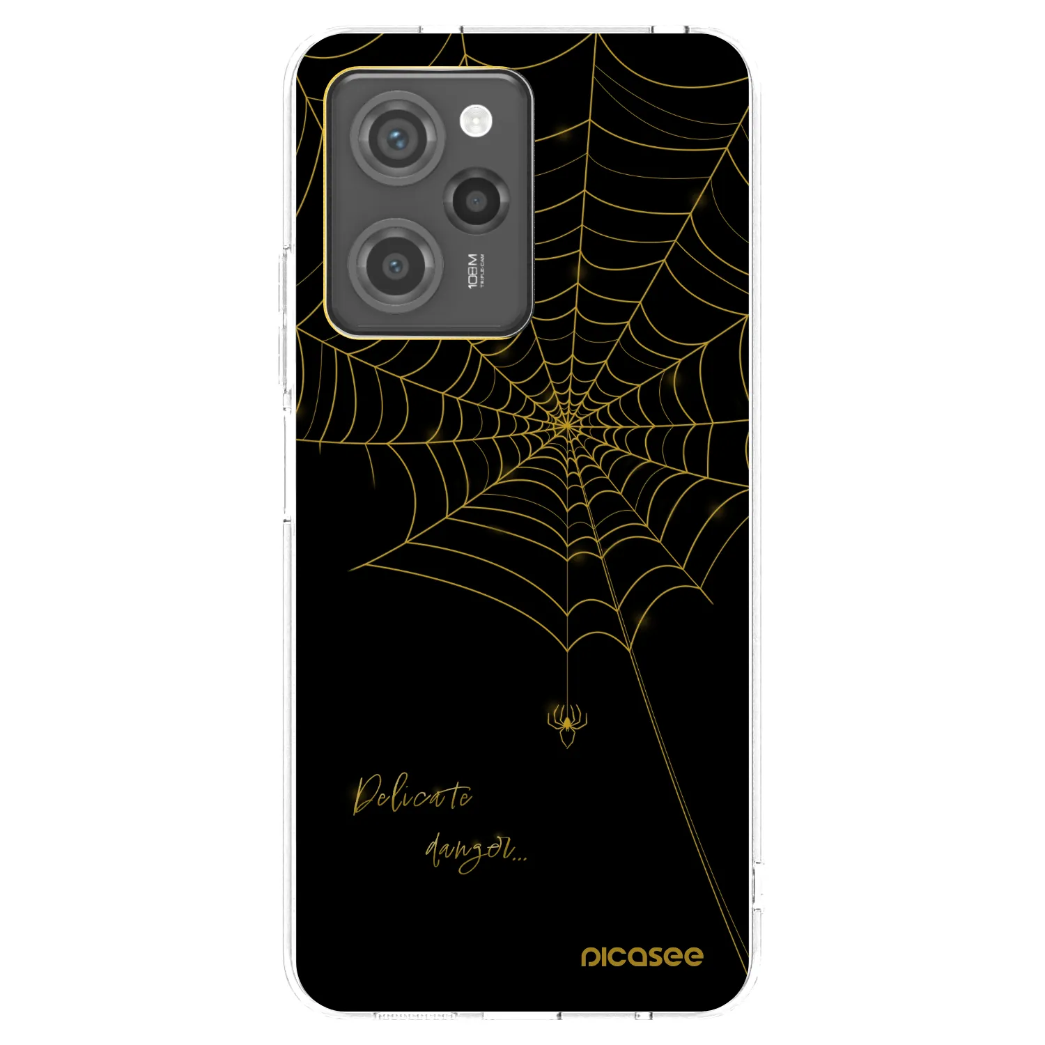 Picasee silikonski črni ovitek za Xiaomi Poco X5 Pro - Delicate danger