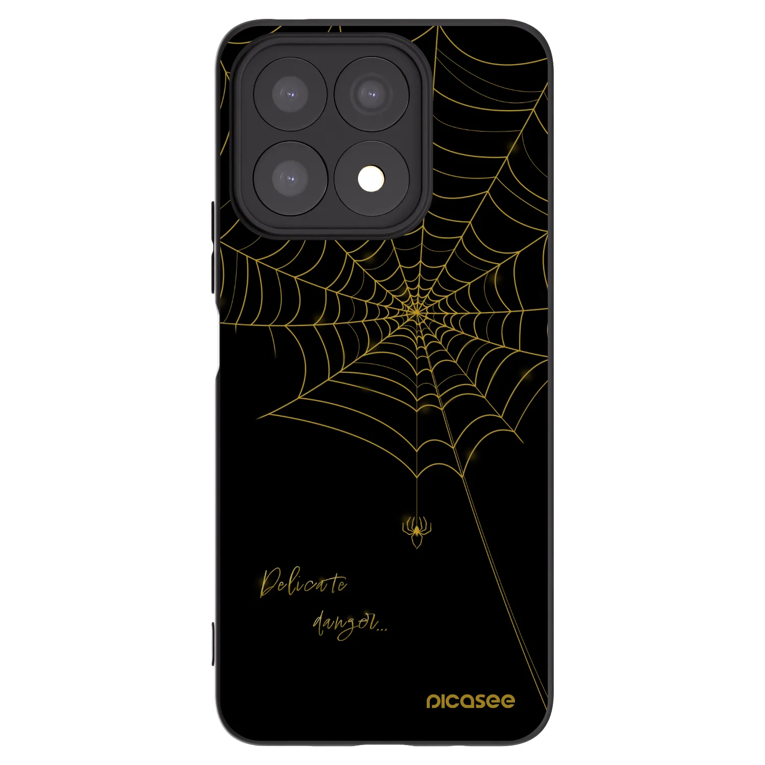 Picasee silikonski črni ovitek za Honor X8a - Delicate danger