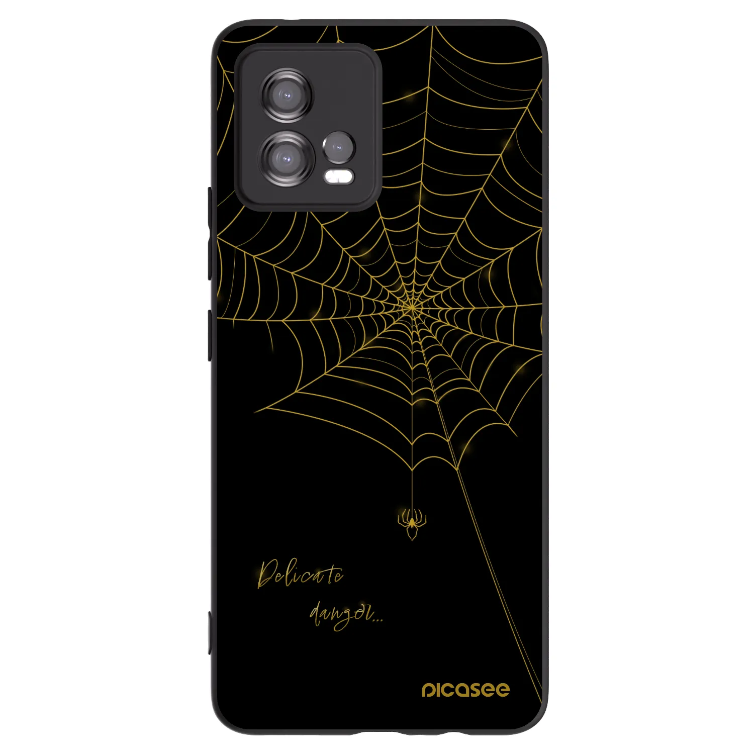 Picasee silikonski črni ovitek za Motorola Moto G72 - Delicate danger