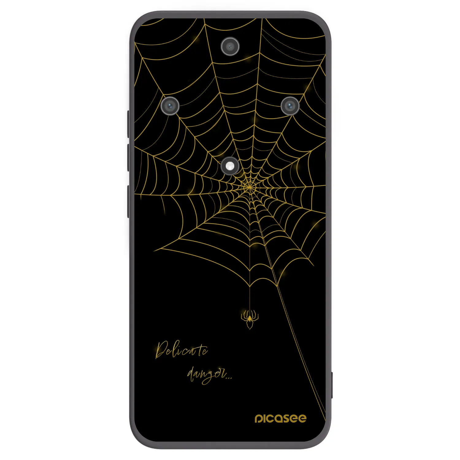 Picasee silikonski črni ovitek za Honor Magic5 Lite 5G - Delicate danger
