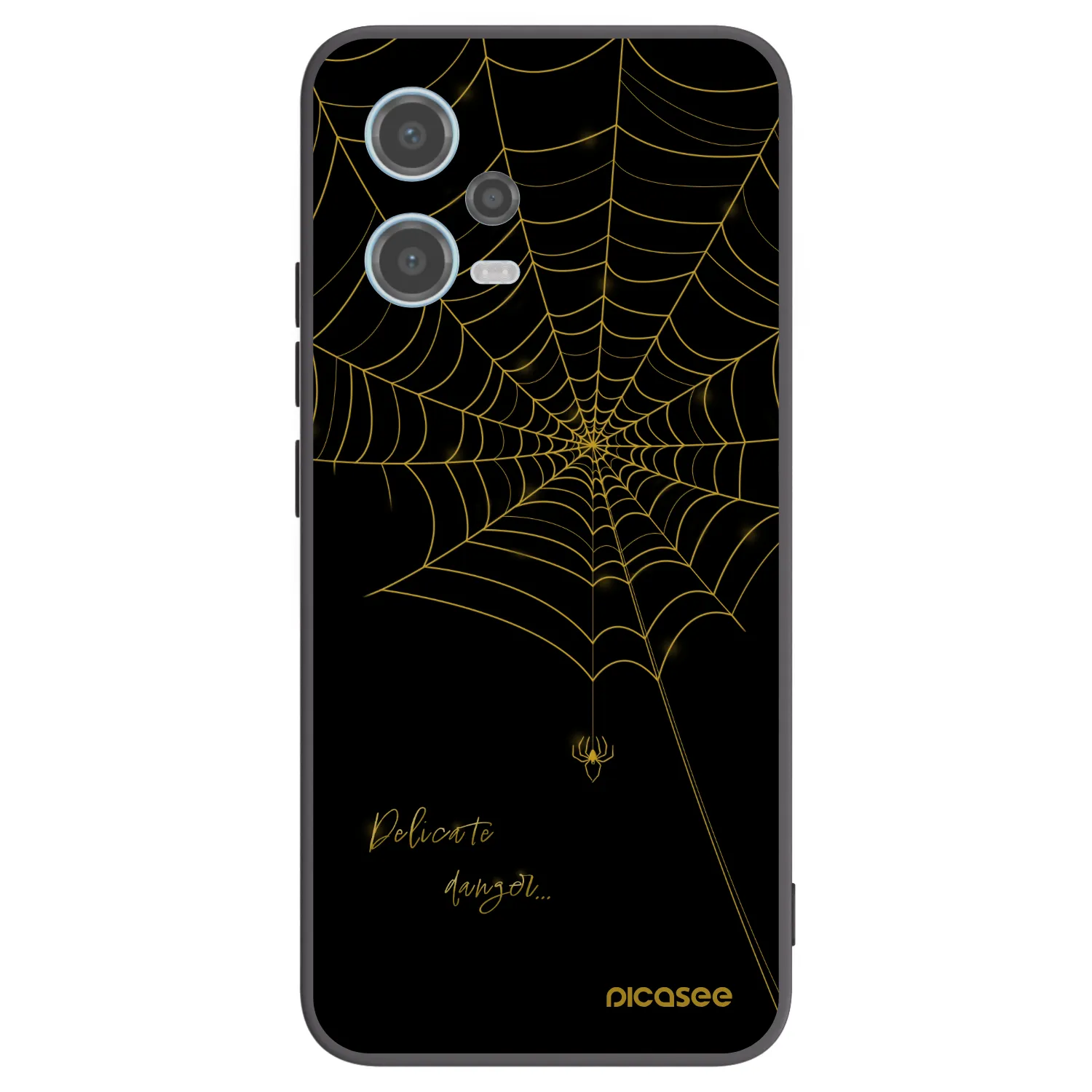 Picasee silikonski črni ovitek za Xiaomi Redmi Note 12 5G - Delicate danger
