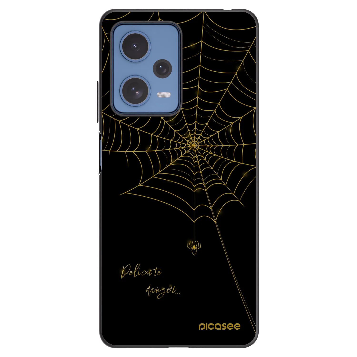 Picasee silikonski črni ovitek za Xiaomi Redmi Note 12 Pro 5G - Delicate danger