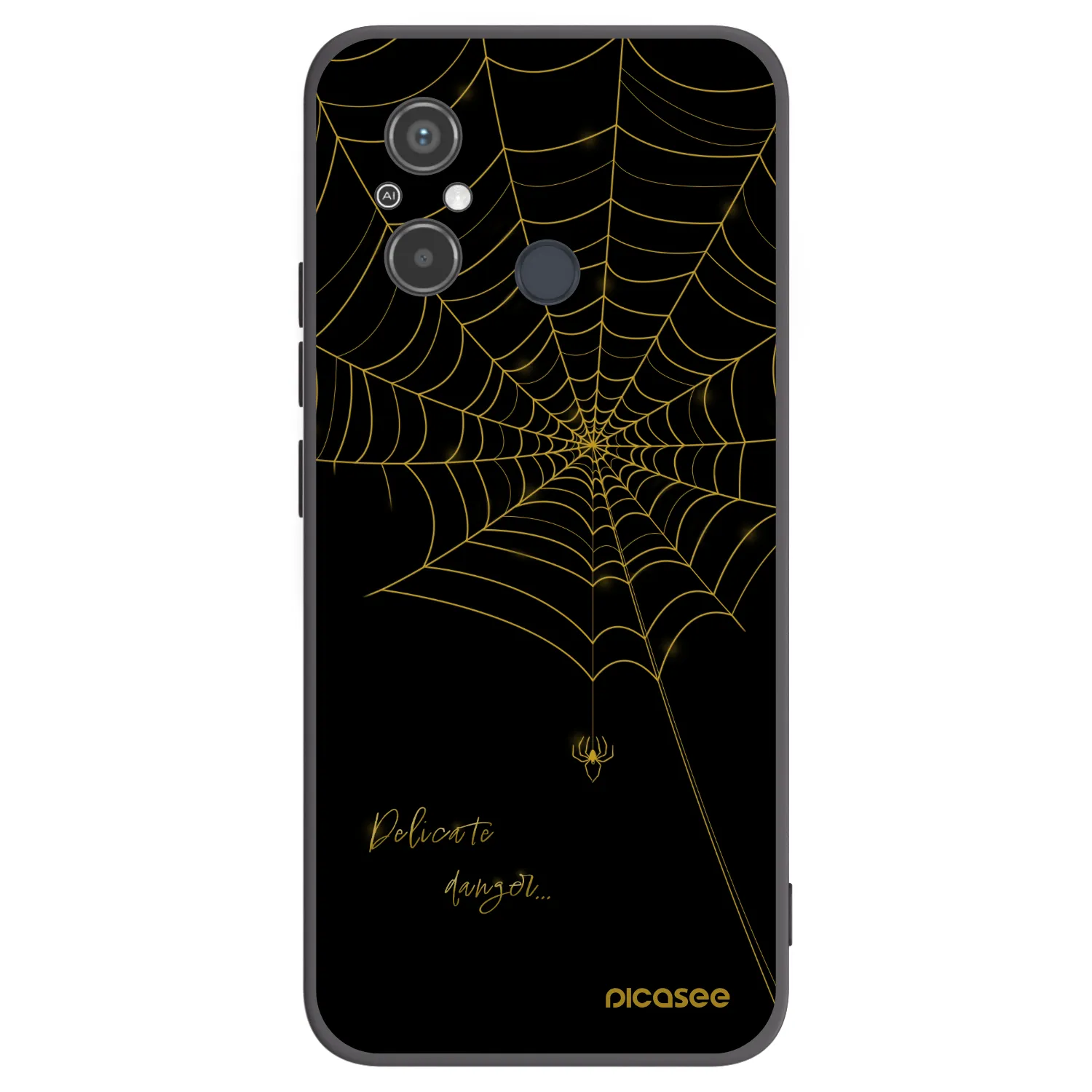 Picasee silikonski črni ovitek za Xiaomi Redmi 12C - Delicate danger