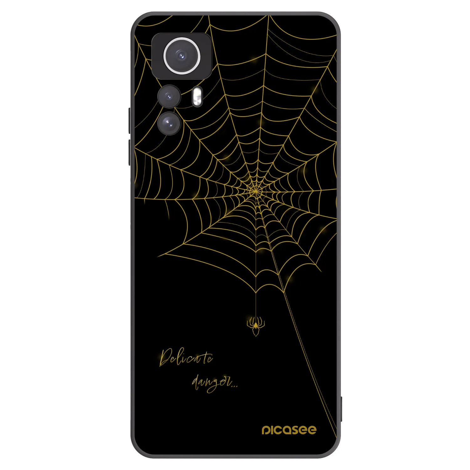 Picasee silikonski črni ovitek za Xiaomi Redmi Note 12S - Delicate danger