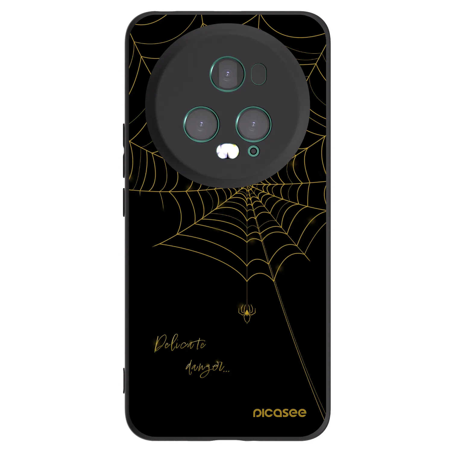 Picasee silikonski črni ovitek za Honor Magic5 Pro - Delicate danger