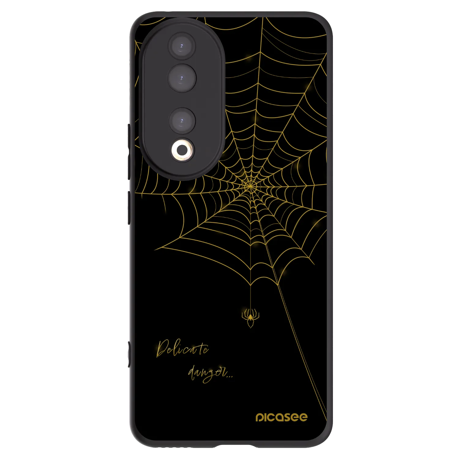 Picasee silikonski črni ovitek za Honor 90 5G - Delicate danger