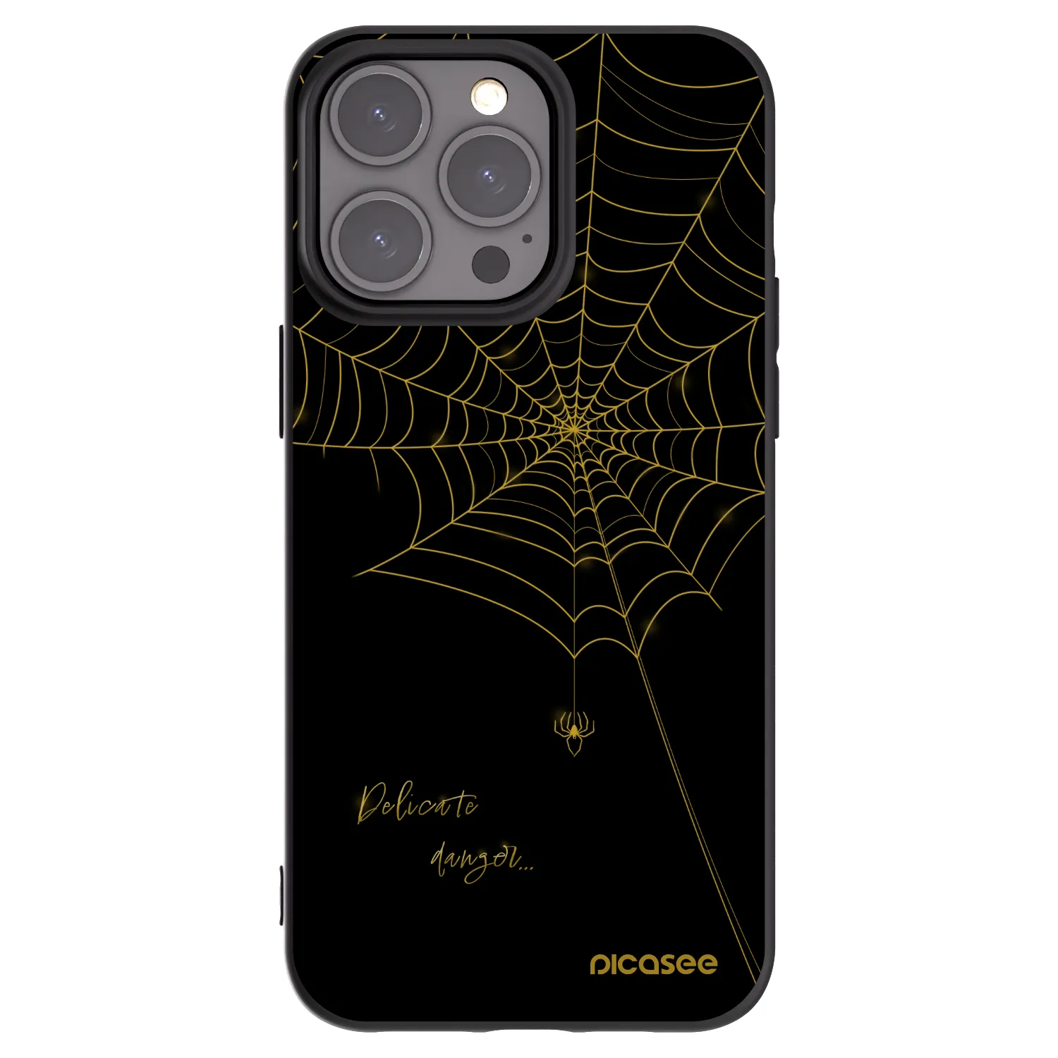 Picasee silikonski črni ovitek za Apple iPhone 15 Pro Max - Delicate danger