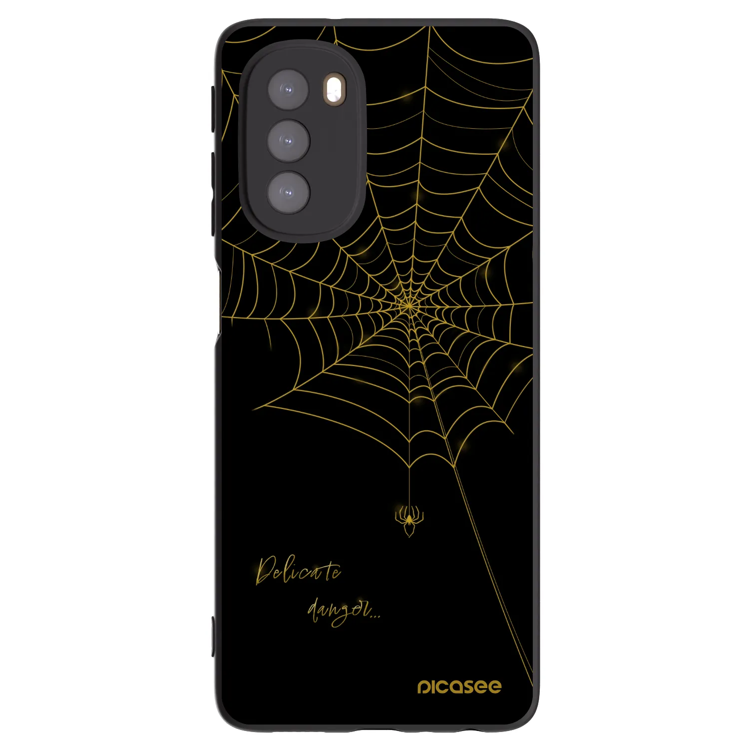 Picasee silikonski črni ovitek za Motorola Moto G51 - Delicate danger