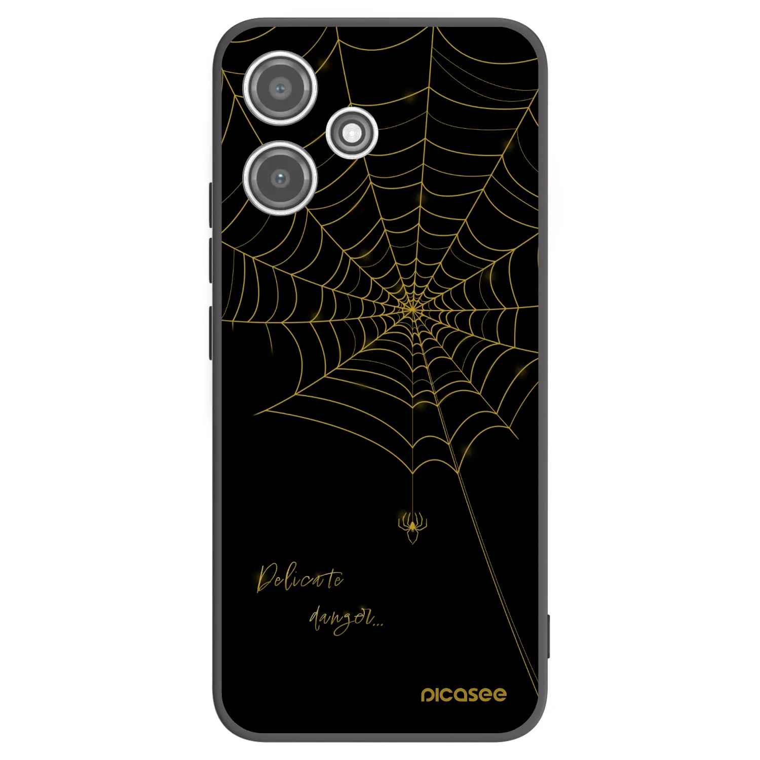 Picasee silikonski črni ovitek za Xiaomi Redmi 12 5G - Delicate danger