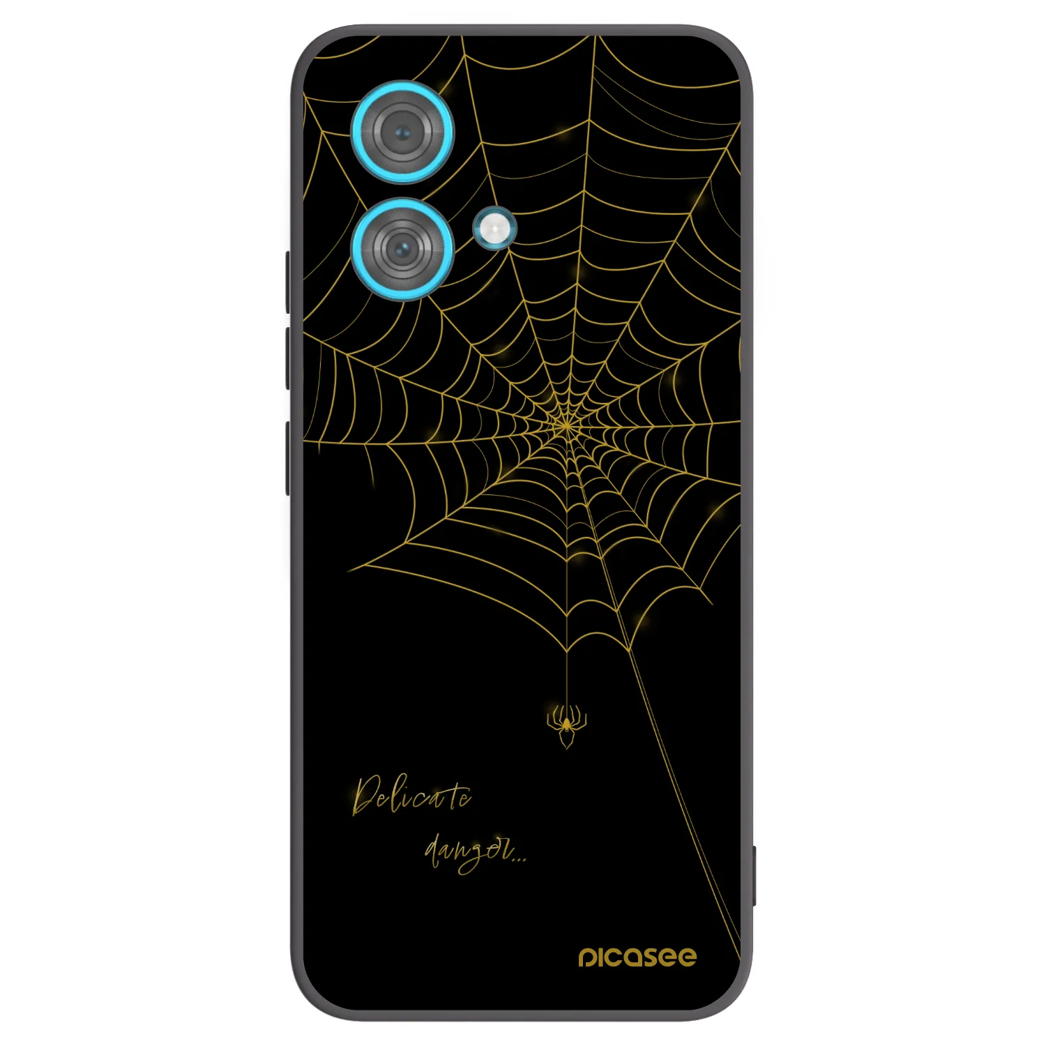 Picasee silikonski črni ovitek za Motorola Edge 40 Neo - Delicate danger