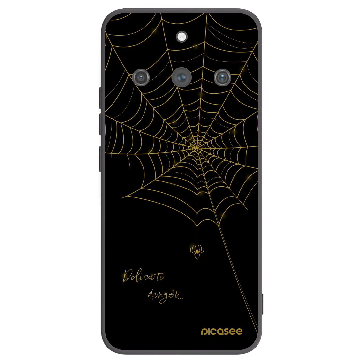 Picasee silikonski črni ovitek za Realme 11 Pro+ - Delicate danger
