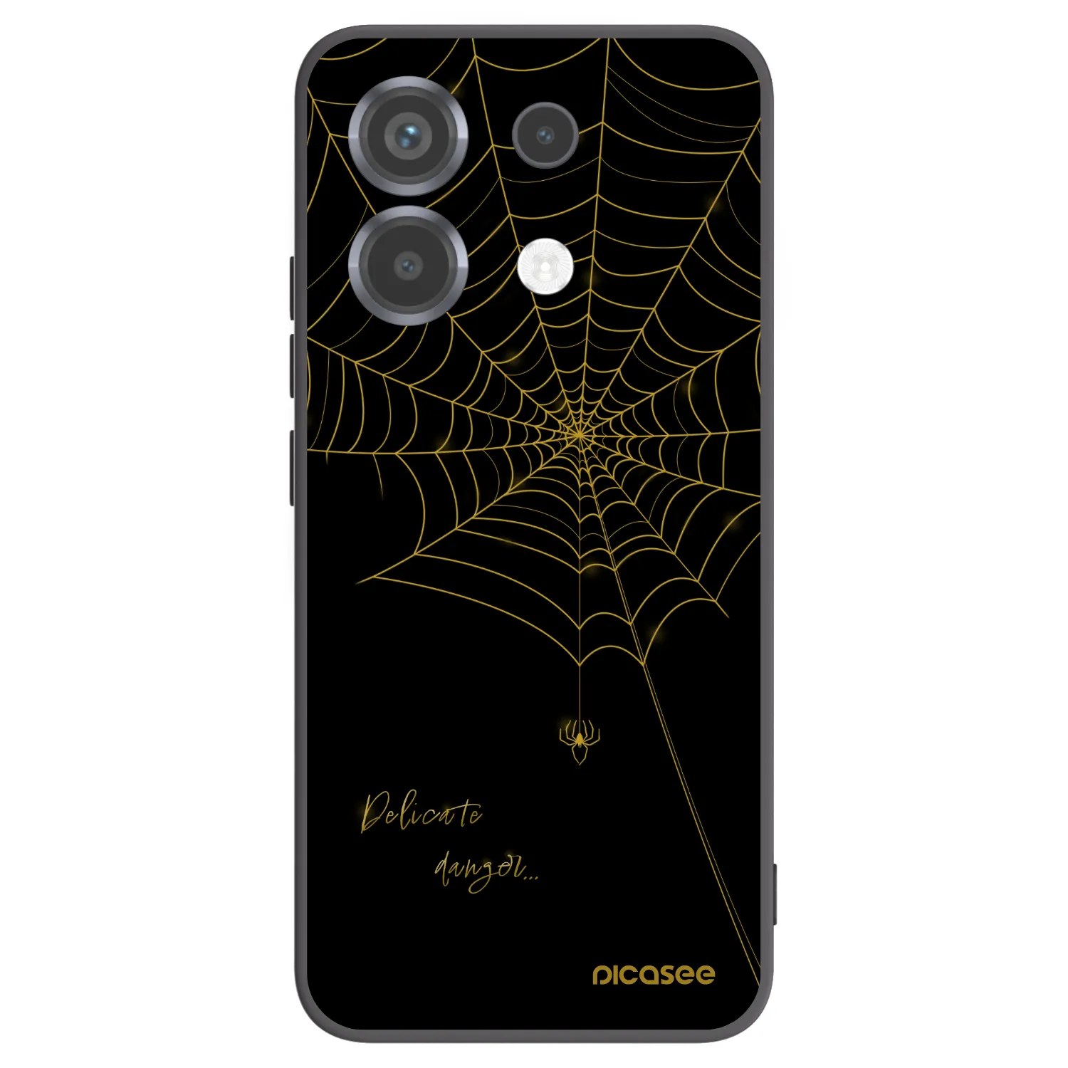 Picasee silikonski črni ovitek za Xiaomi Poco X6 - Delicate danger