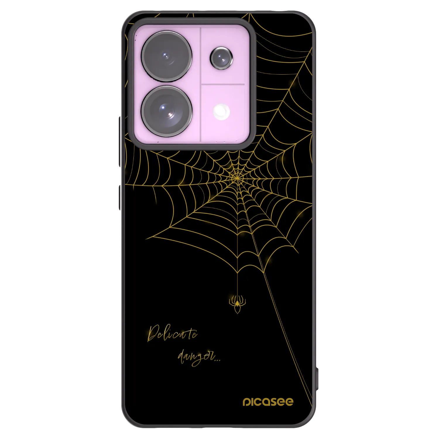 Picasee silikonski črni ovitek za Xiaomi Redmi Note 13 Pro 5G - Delicate danger