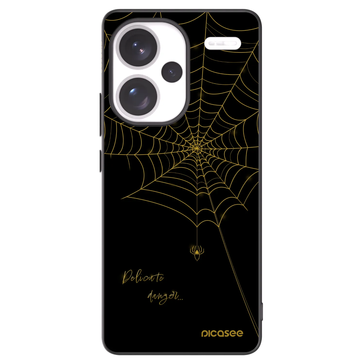 Picasee silikonski črni ovitek za Xiaomi Redmi Note 13 Pro+ 5G - Delicate danger
