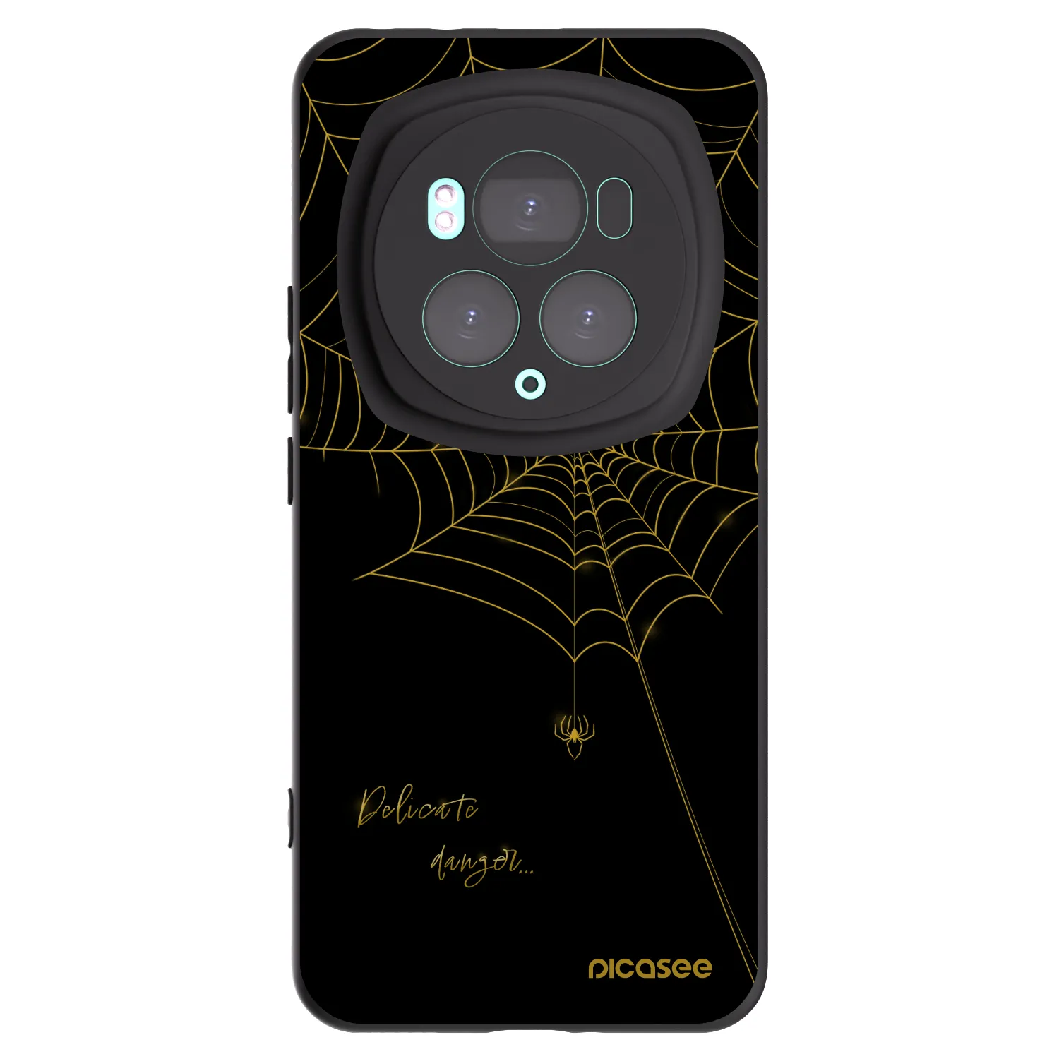 Picasee silikonski črni ovitek za Honor Magic6 Pro - Delicate danger
