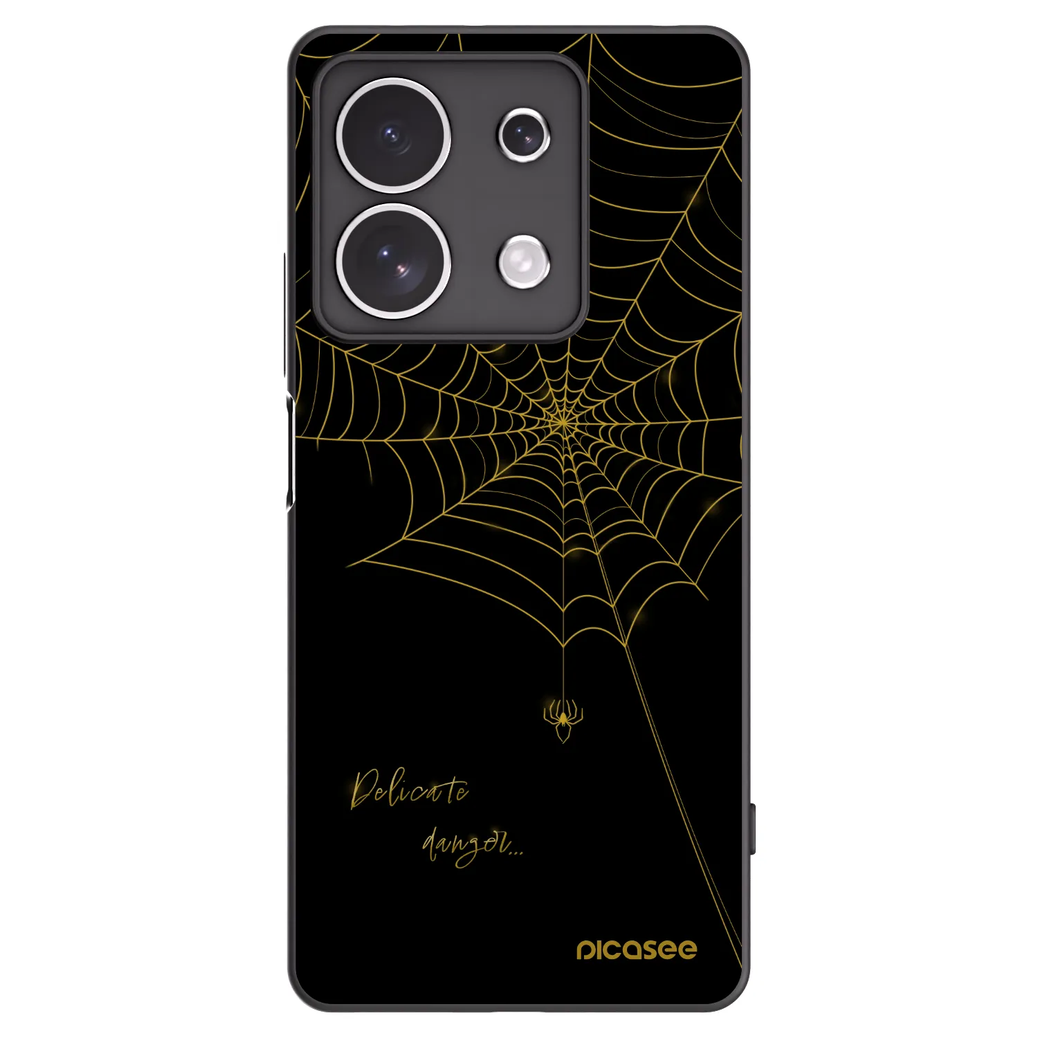 Picasee silikonski črni ovitek za Xiaomi Redmi Note 13 4G - Delicate danger