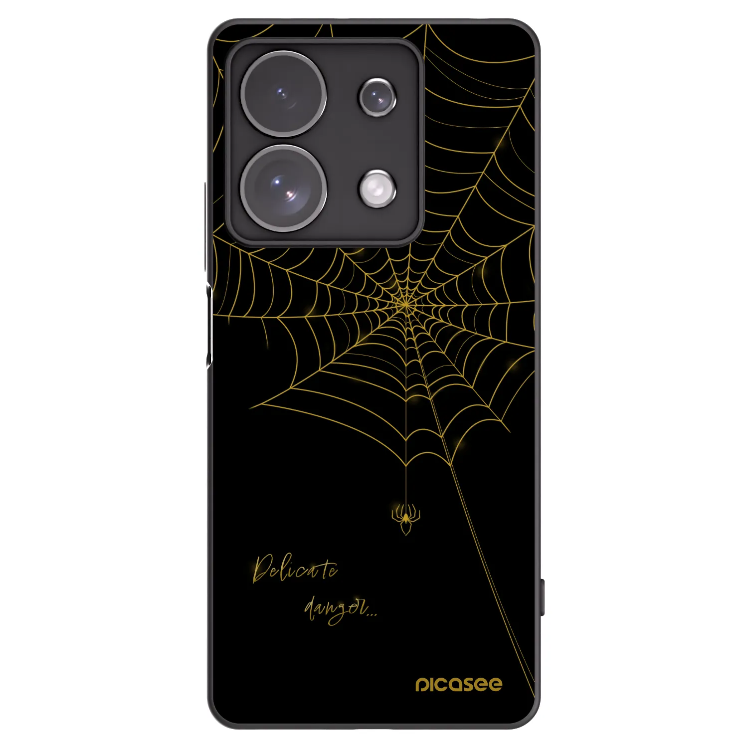 Picasee silikonski črni ovitek za Xiaomi Redmi Note 13 Pro 4G - Delicate danger