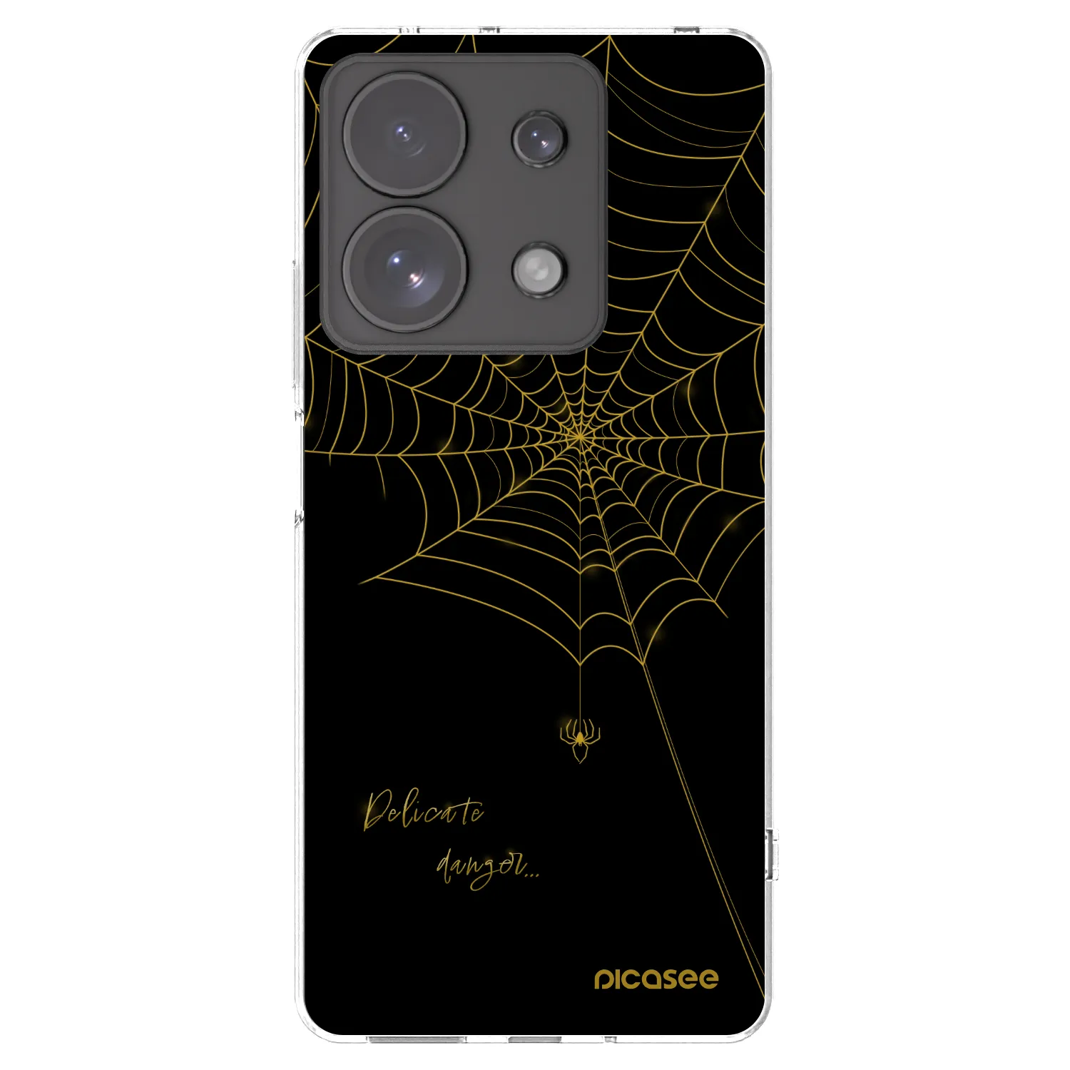 Picasee silikonski prozorni ovitek za Xiaomi Redmi Note 13 Pro 4G - Delicate danger