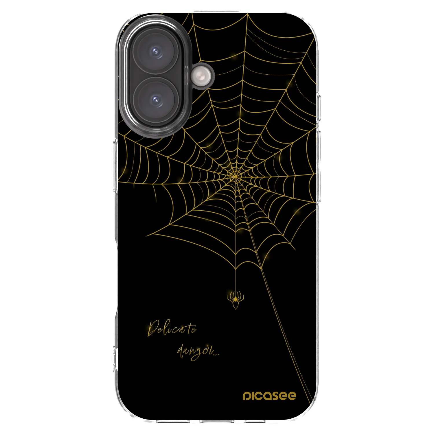 Picasee silikonski prozorni ovitek za Apple iPhone 16 - Delicate danger