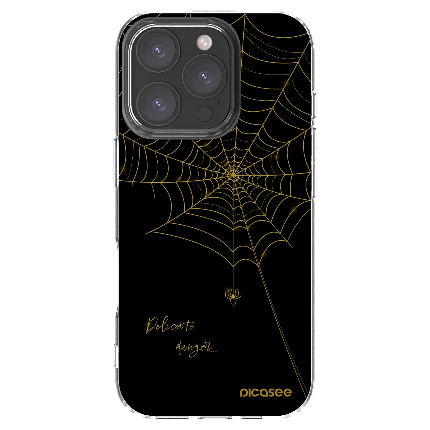 Picasee silikonski prozorni ovitek za Apple iPhone 16 Pro - Delicate danger