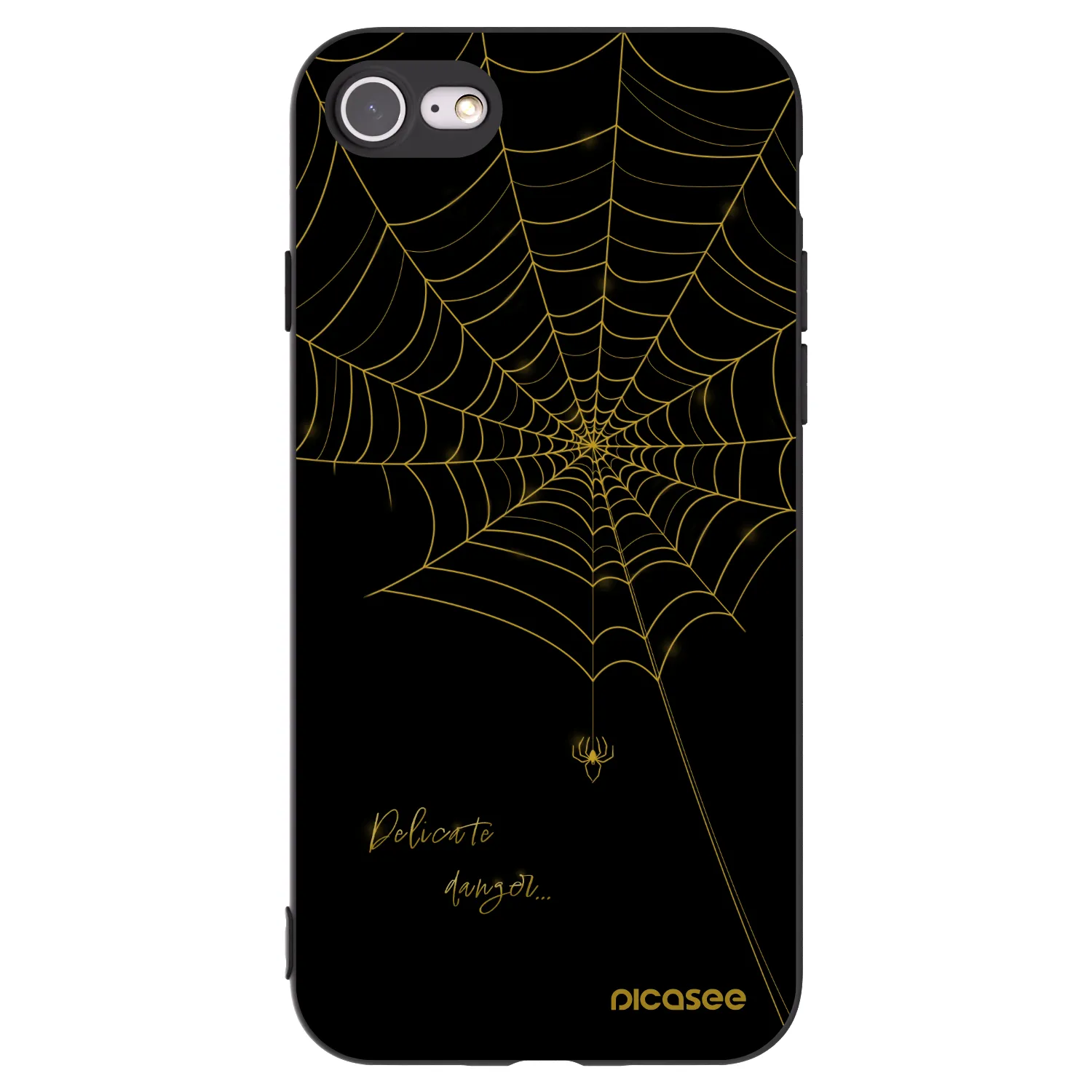 Picasee silikonski črni ovitek za Apple iPhone 8 - Delicate danger