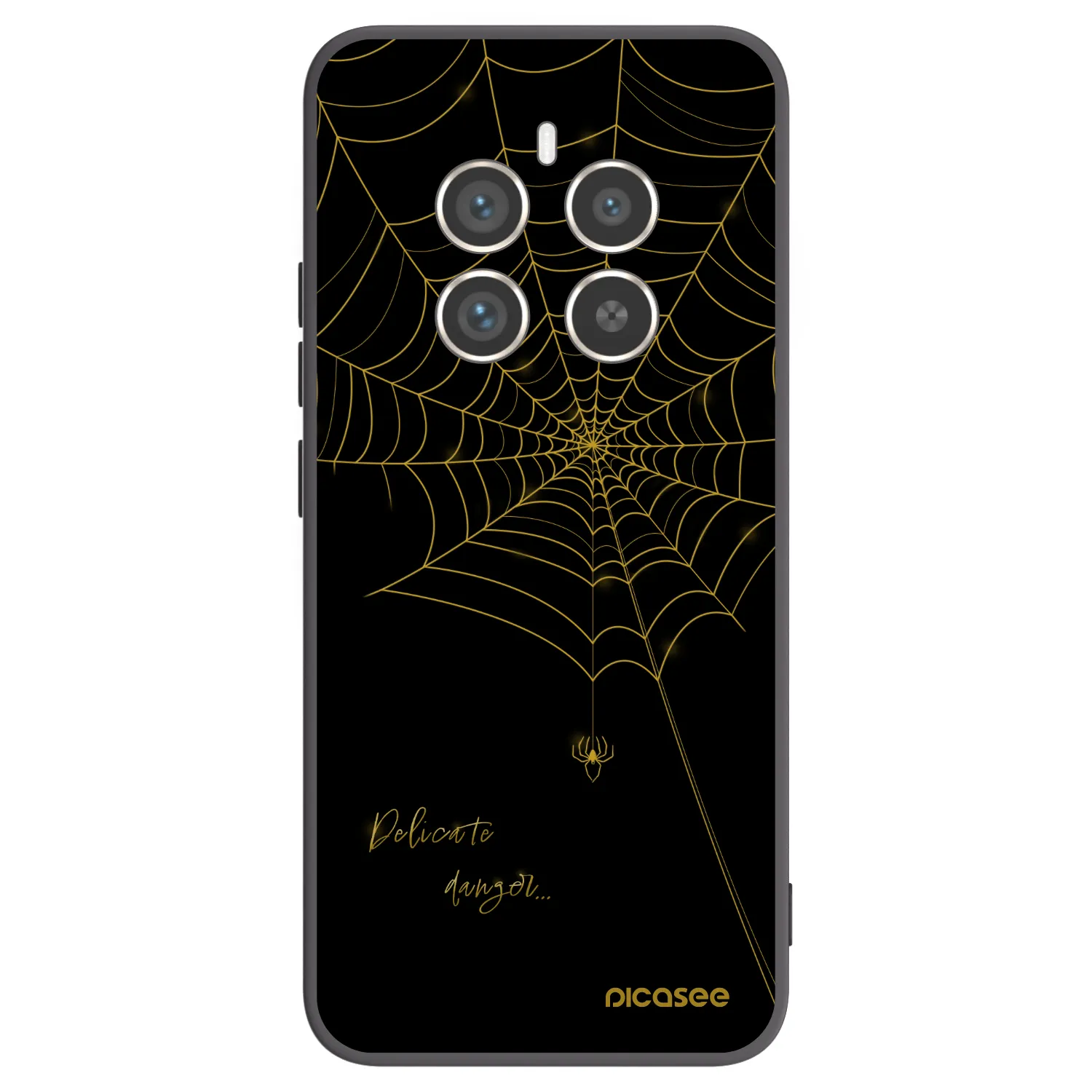 Picasee silikonski črni ovitek za Realme 12 Pro 5G - Delicate danger