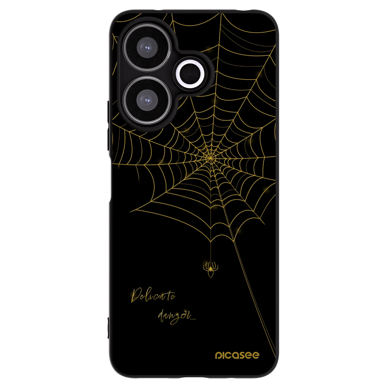 Picasee silikonski črni ovitek za Xiaomi Redmi 13 4G - Delicate danger