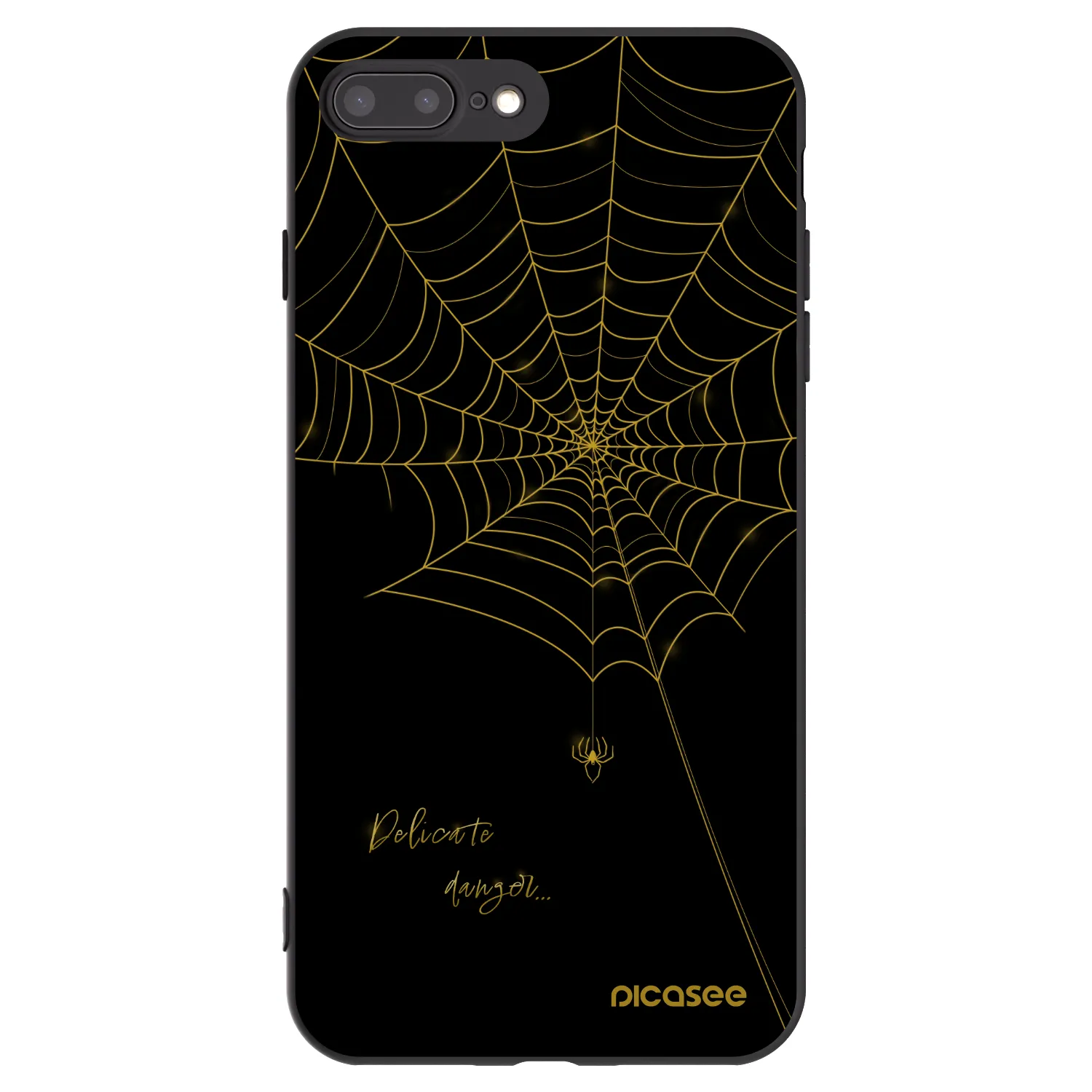 Picasee silikonski črni ovitek za Apple iPhone 7 Plus - Delicate danger