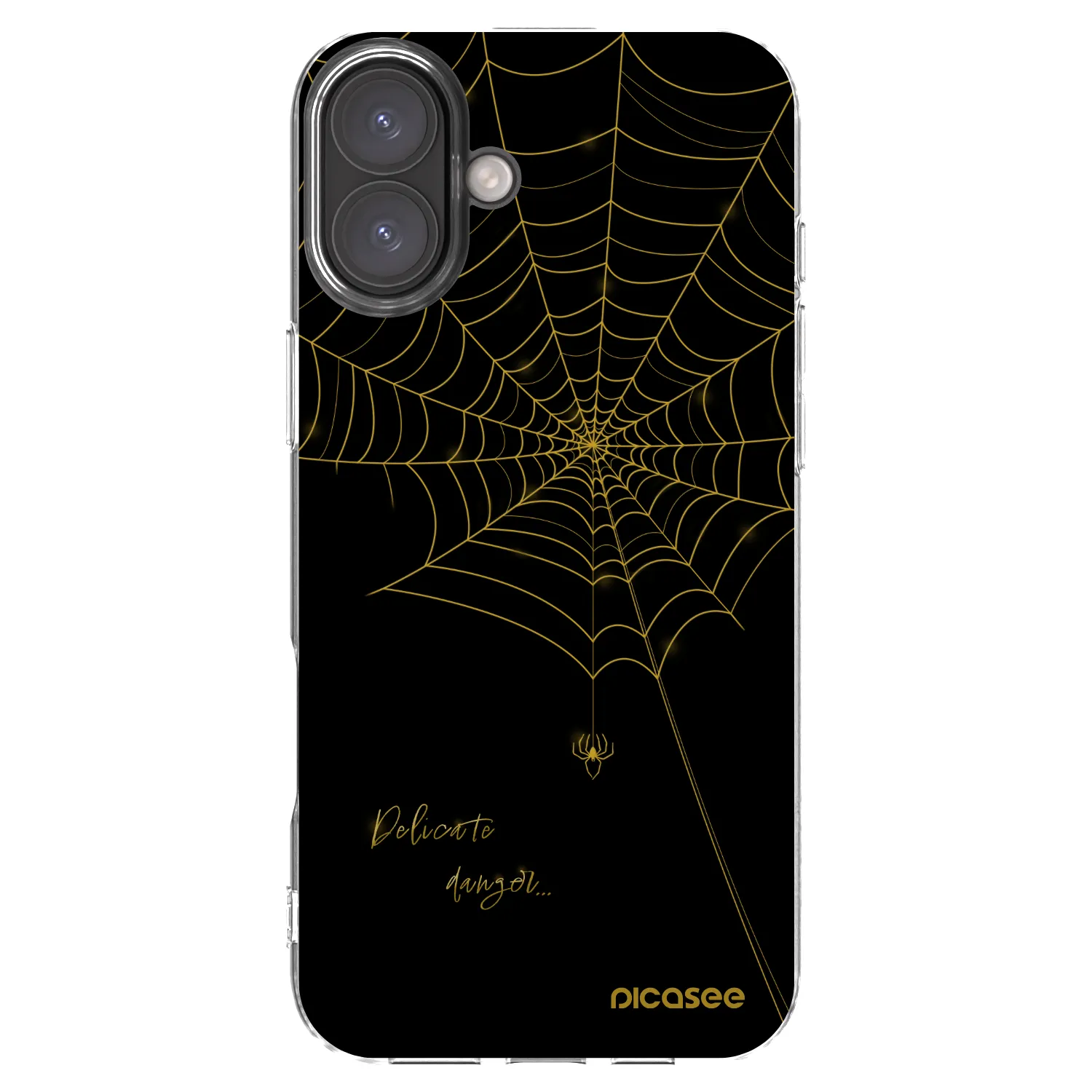 Picasee silikonski prozorni ovitek za Apple iPhone 16 Plus - Delicate danger