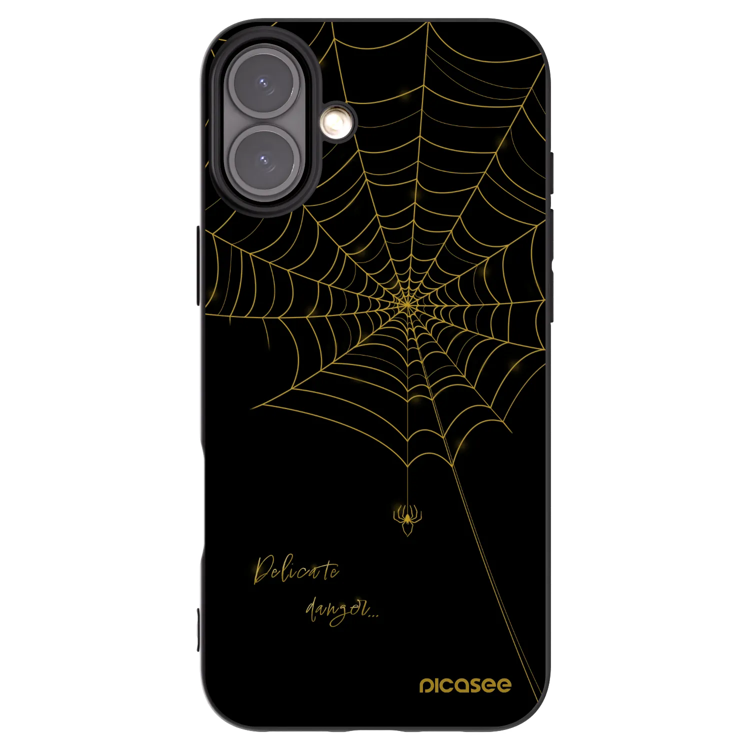 Picasee silikonski črni ovitek za Apple iPhone 16 Plus - Delicate danger