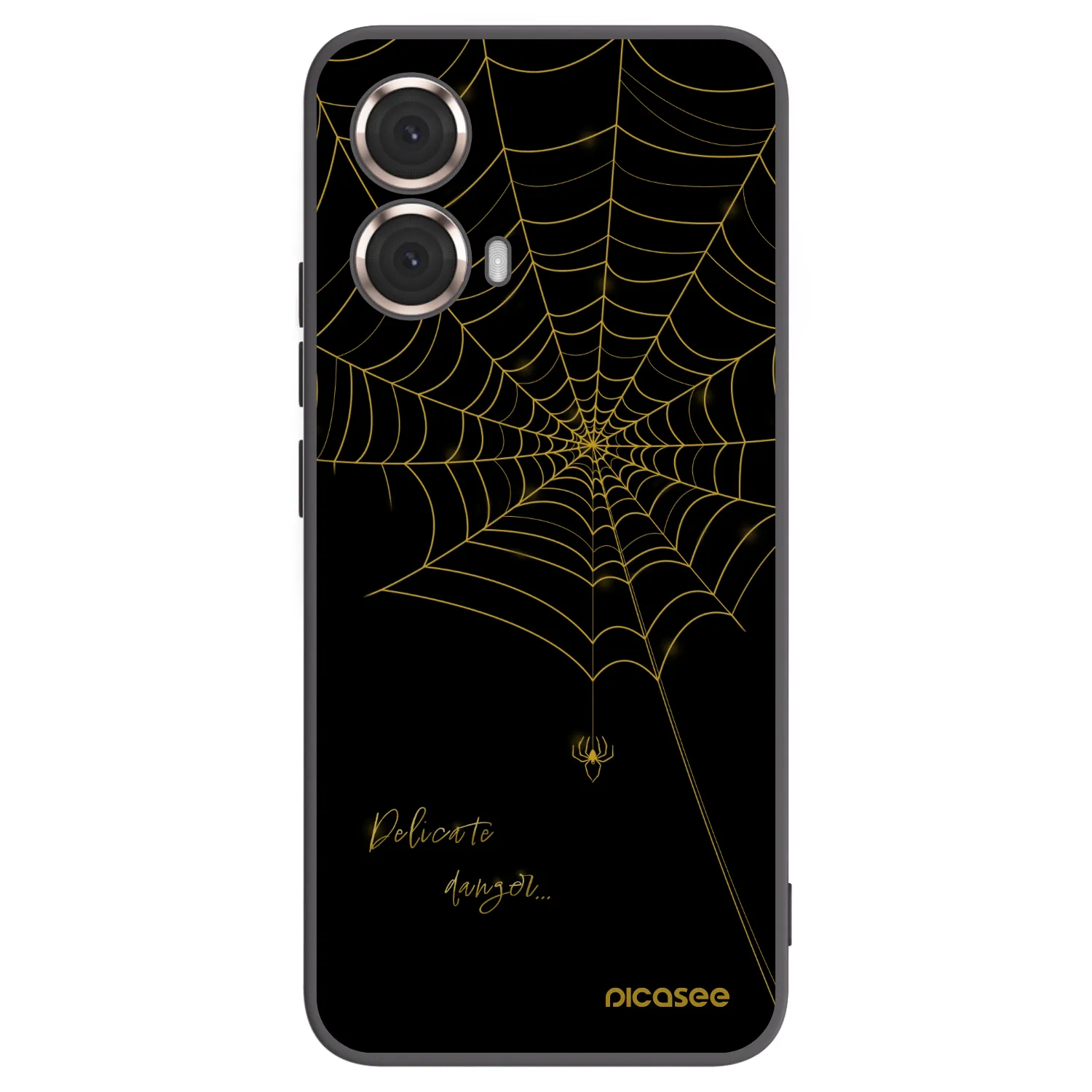 Picasee silikonski črni ovitek za Motorola Moto G85 - Delicate danger