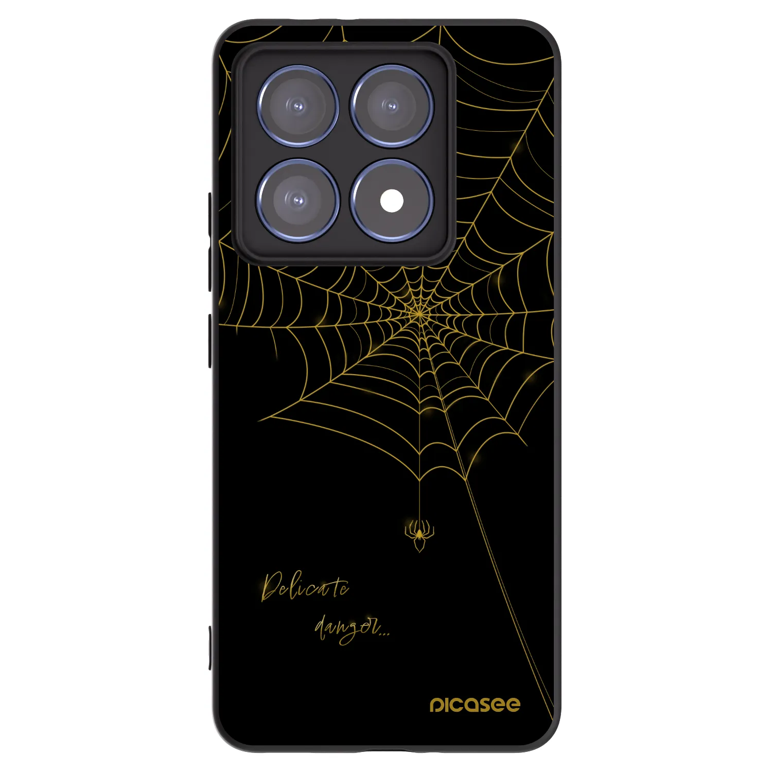 Picasee silikonski črni ovitek za Xiaomi 14T Pro - Delicate danger