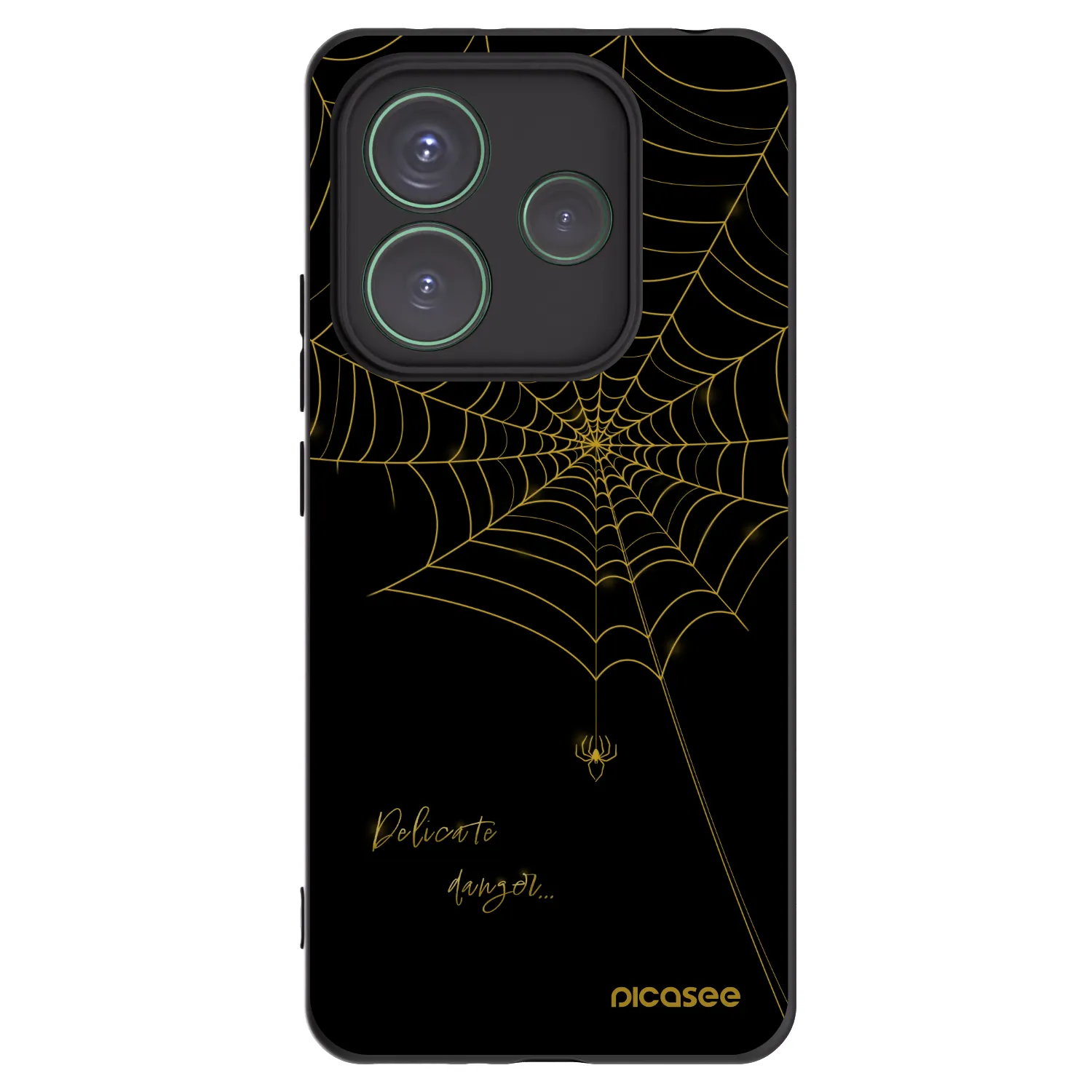 Picasee silikonski črni ovitek za Xiaomi Redmi Note 14 5G - Delicate danger