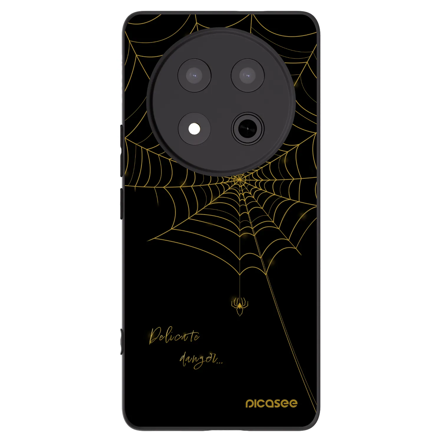 Picasee silikonski črni ovitek za Honor Magic7 Lite 5G - Delicate danger