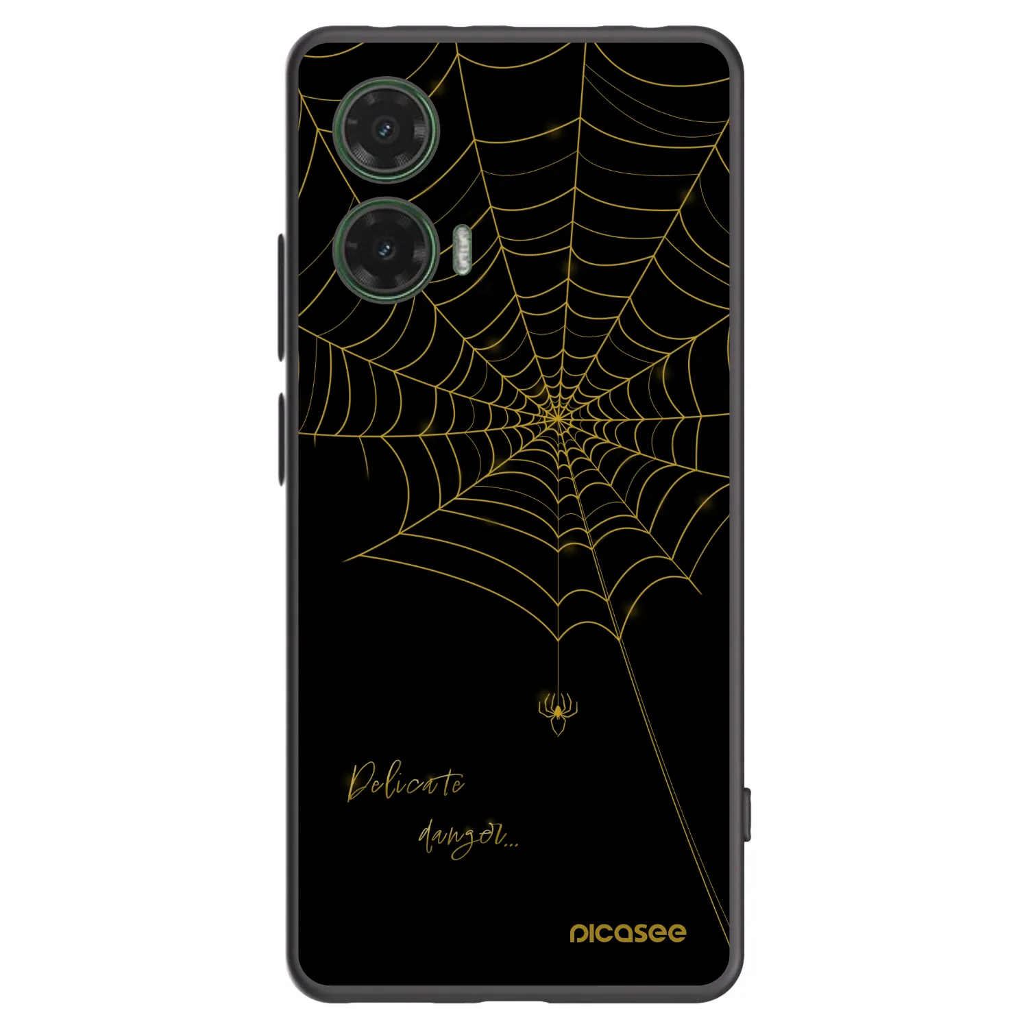 Picasee silikonski črni ovitek za Motorola Moto G35 5G - Delicate danger