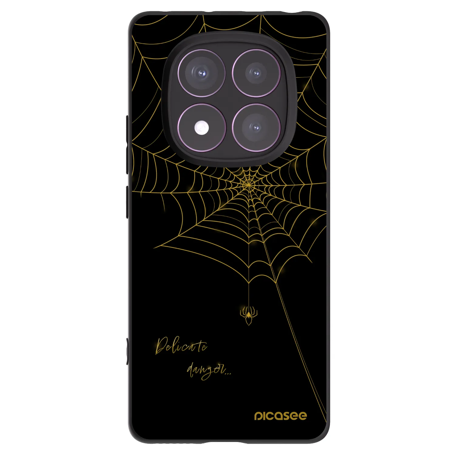 Picasee silikonski črni ovitek za Xiaomi Redmi Note 14 Pro 4G - Delicate danger
