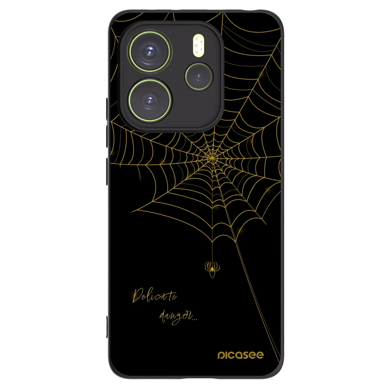 Picasee silikonski črni ovitek za Xiaomi Redmi Note 14 4G - Delicate danger
