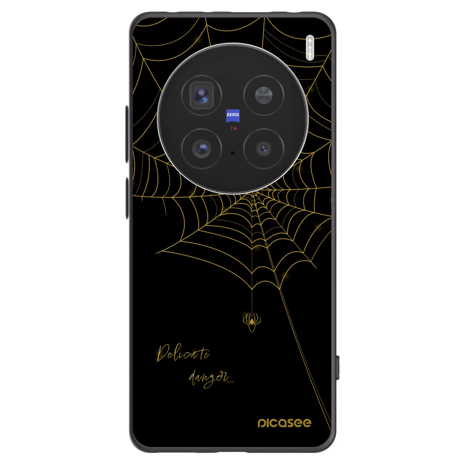 Picasee silikonski črni ovitek za Vivo X200 Pro - Delicate danger