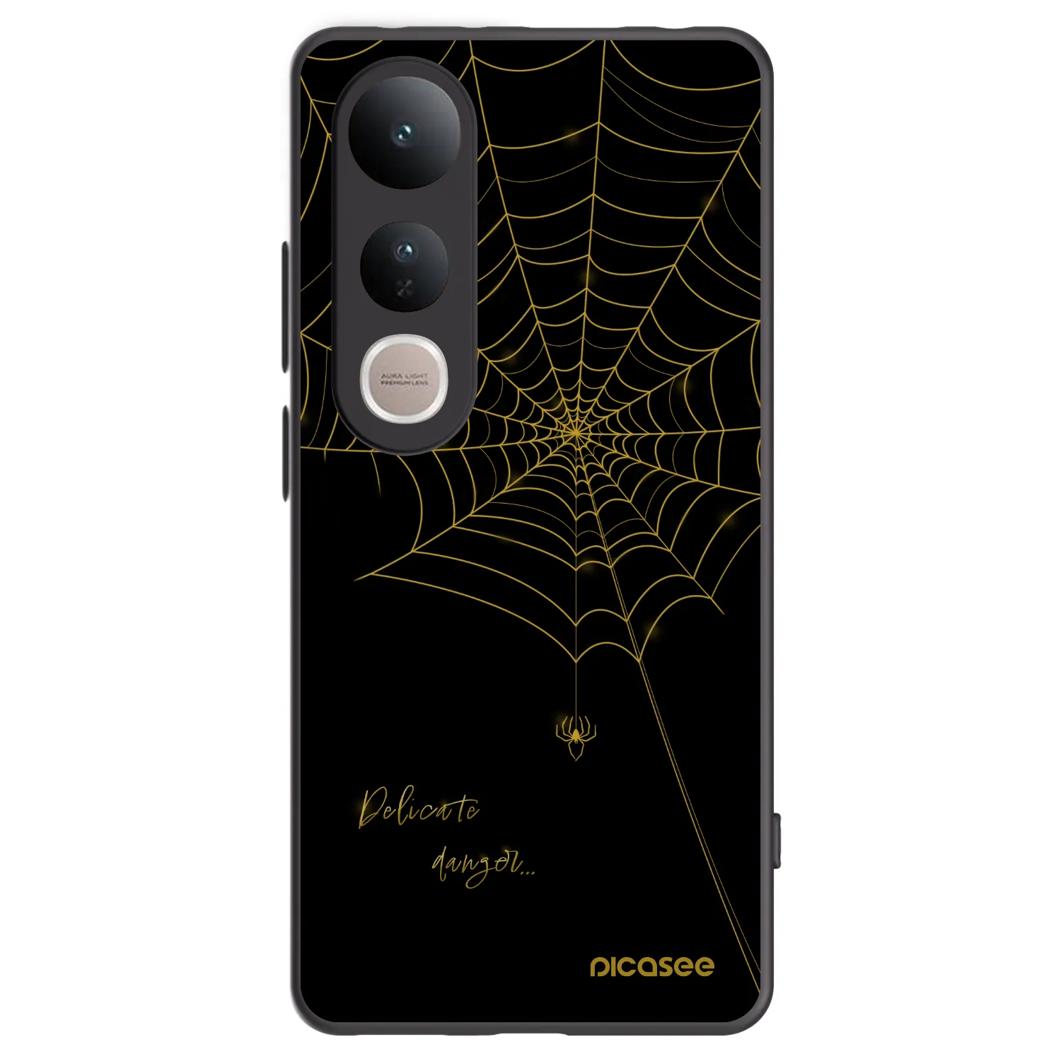 Picasee silikonski črni ovitek za Vivo V50 Lite 5G - Delicate danger