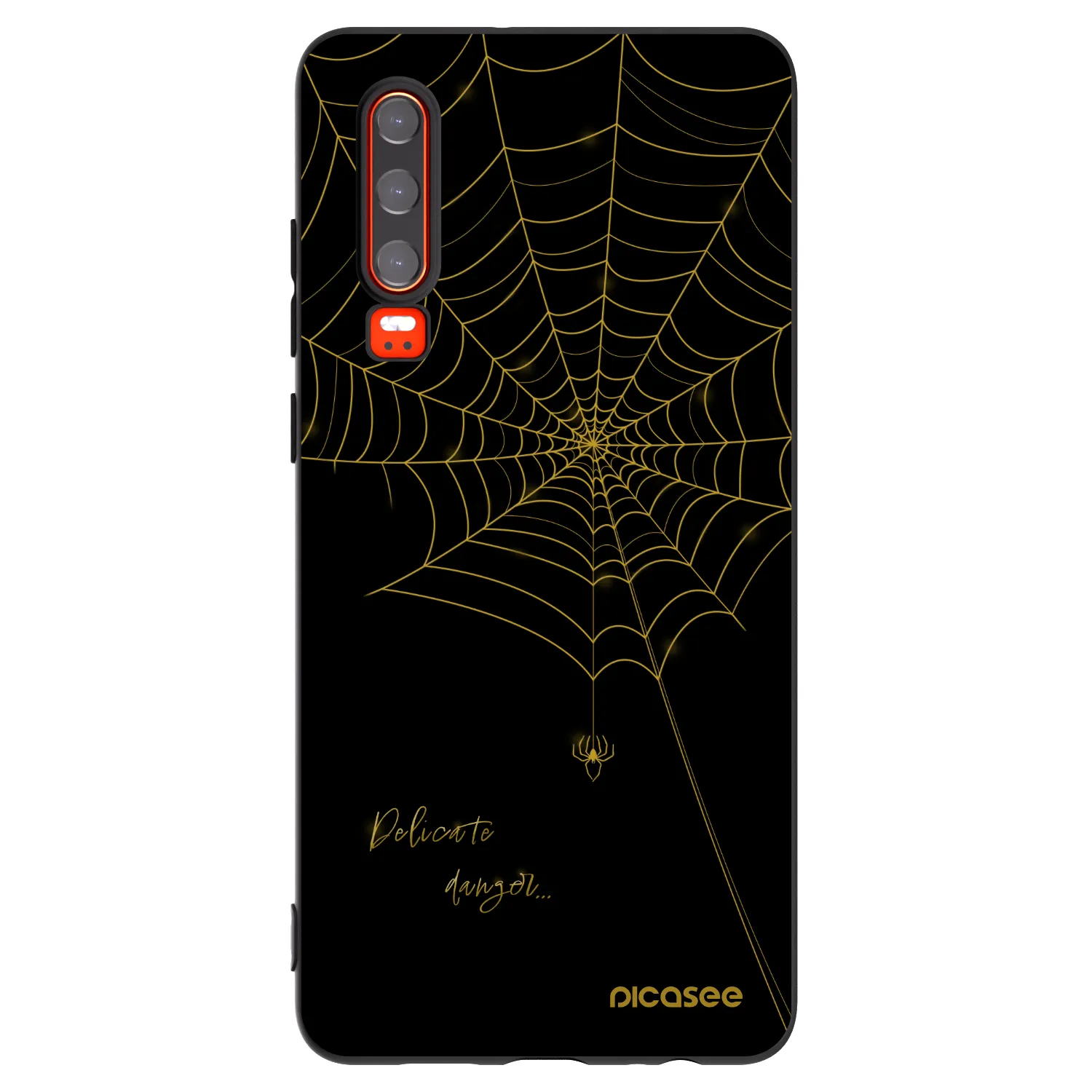 Picasee silikonski črni ovitek za Huawei P30 - Delicate danger