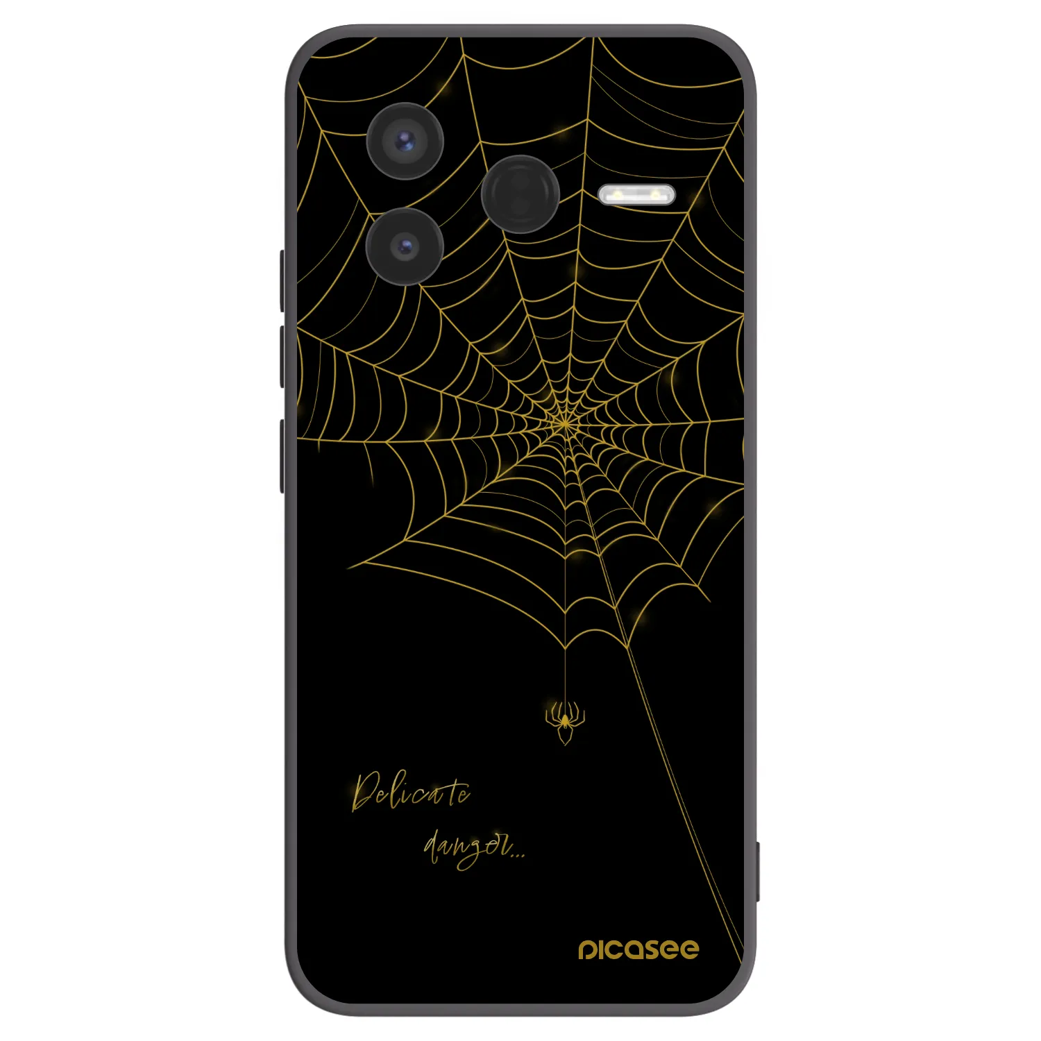 Picasee silikonski črni ovitek za Xiaomi Poco F7 Pro 5G - Delicate danger