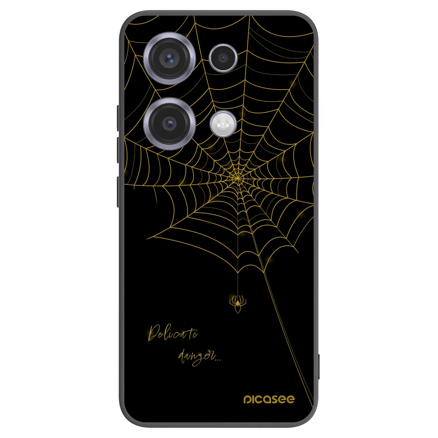 Picasee silikonski črni ovitek za Xiaomi Redmi Note 14S - Delicate danger