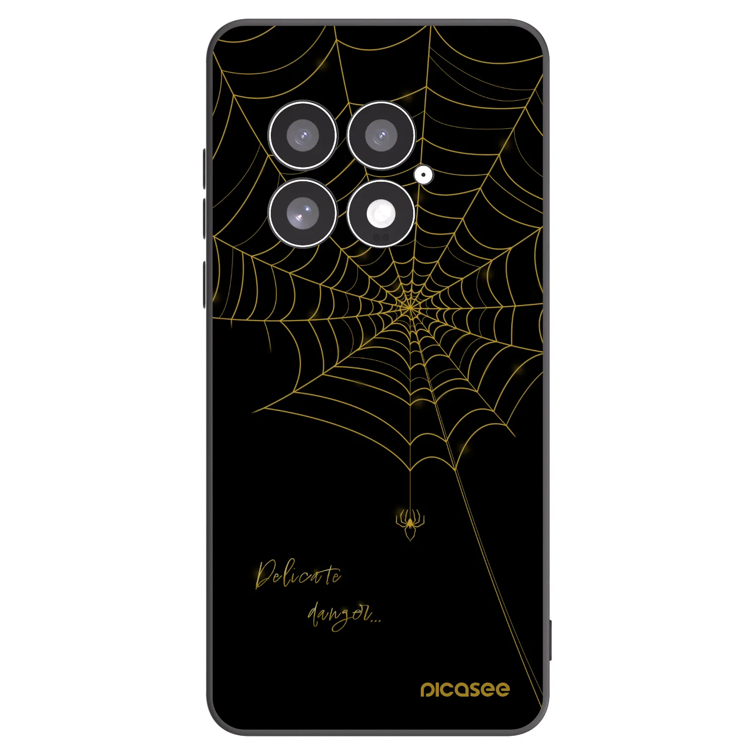 Picasee silikonski črni ovitek za OnePlus 13 5G - Delicate danger