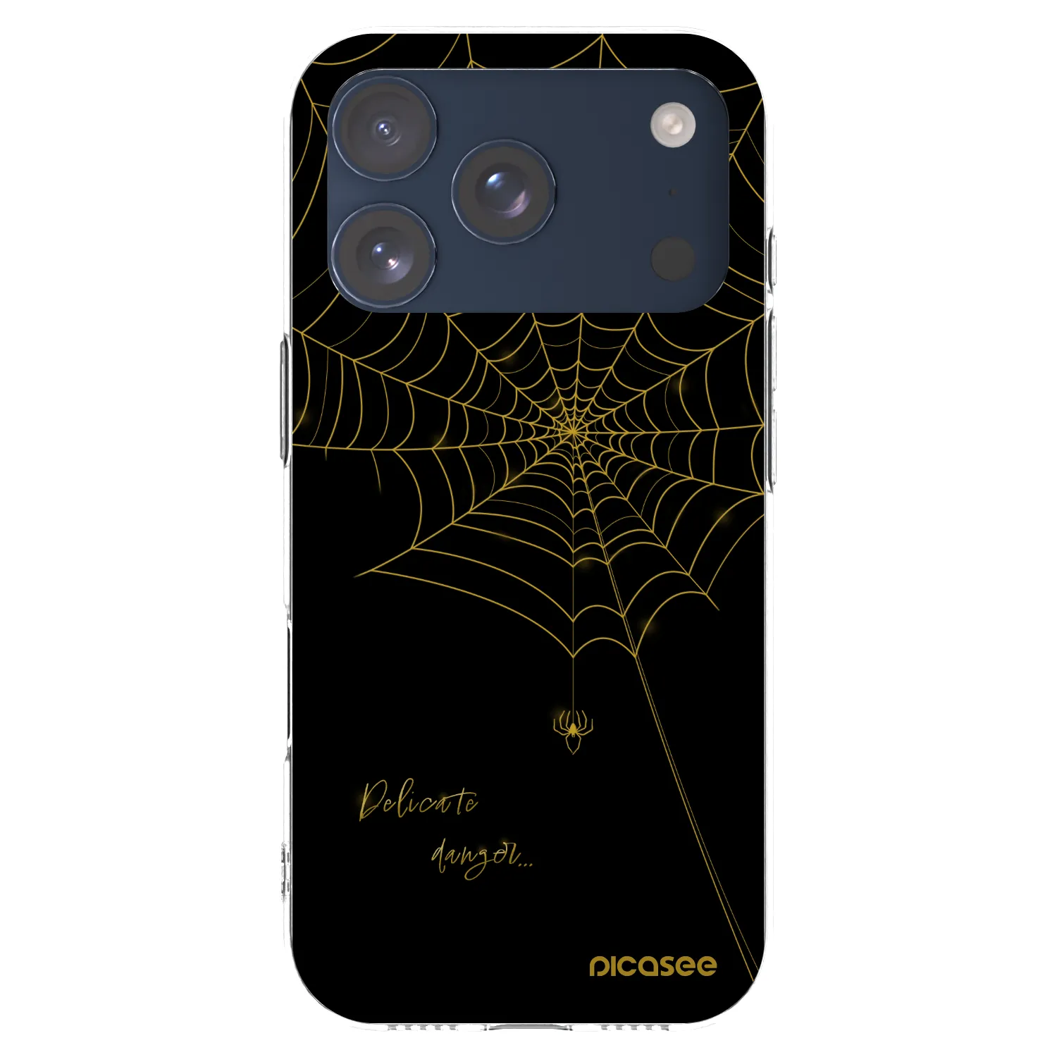 Picasee silikonski prozorni ovitek za Apple iPhone 17 Pro - Delicate danger