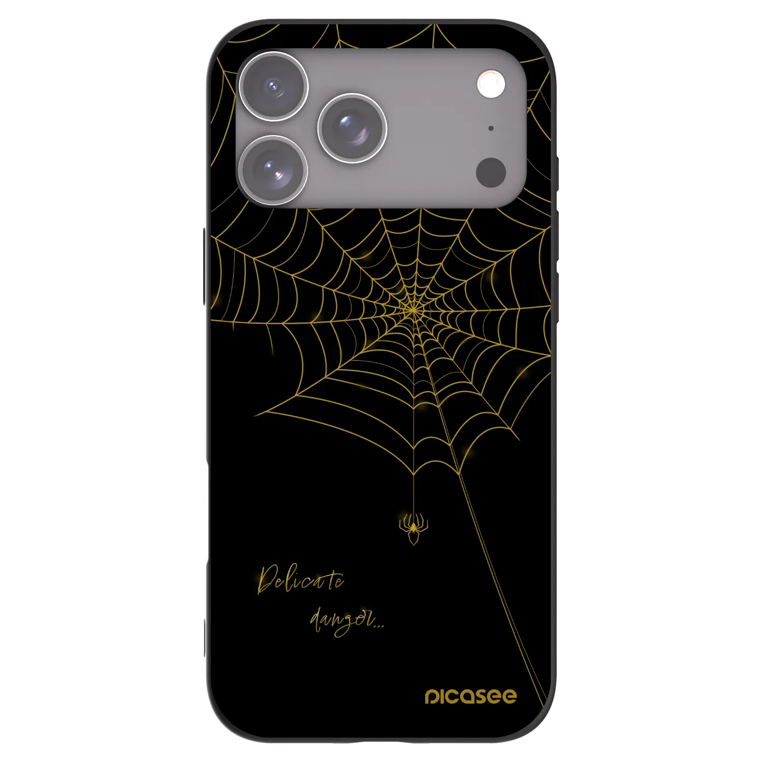 Picasee silikonski črni ovitek za Apple iPhone 17 Pro Max - Delicate danger